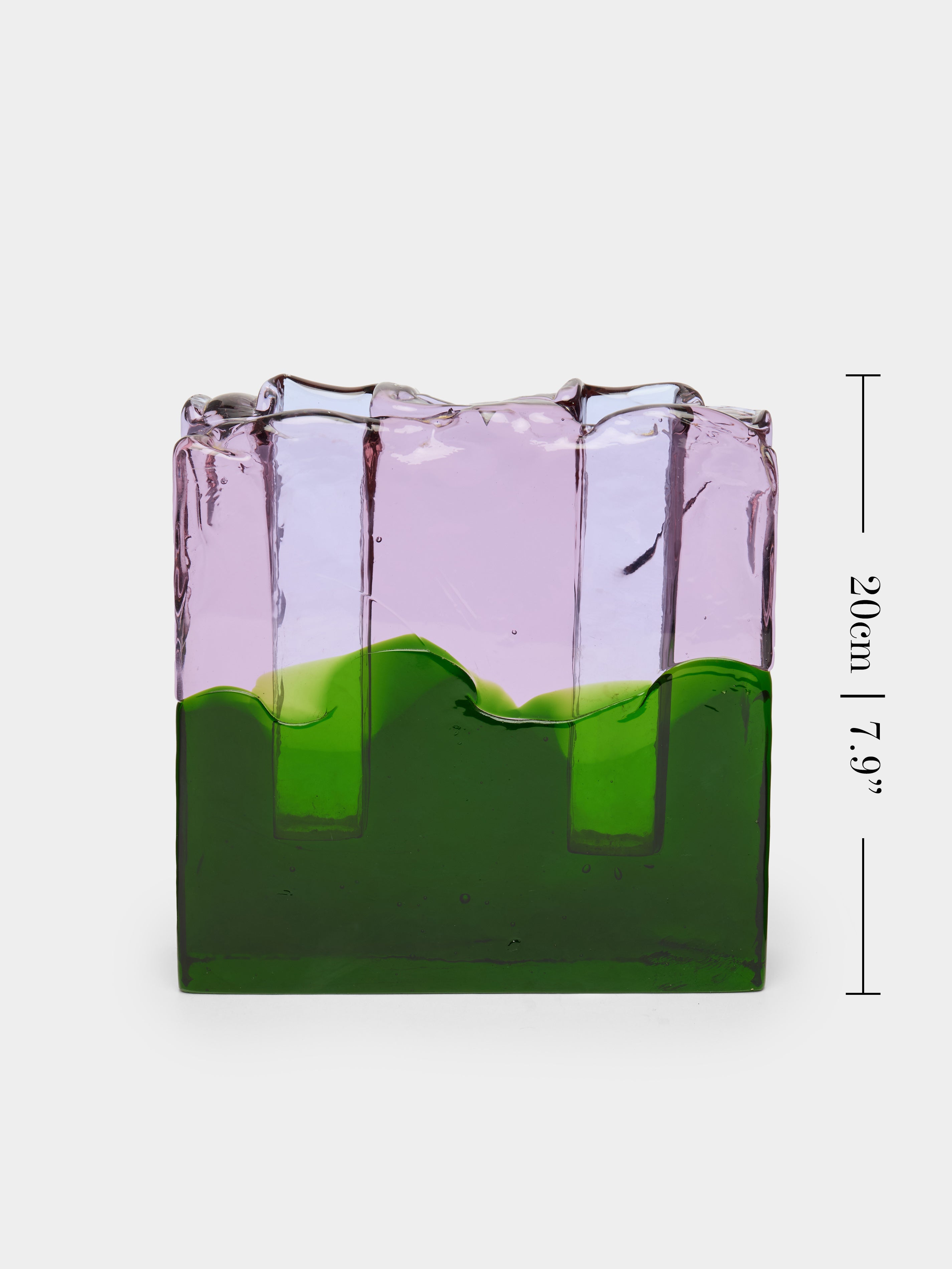 1967 Fulvio Bianconi Murano Glass Double Bud Vase (8in/20cm)