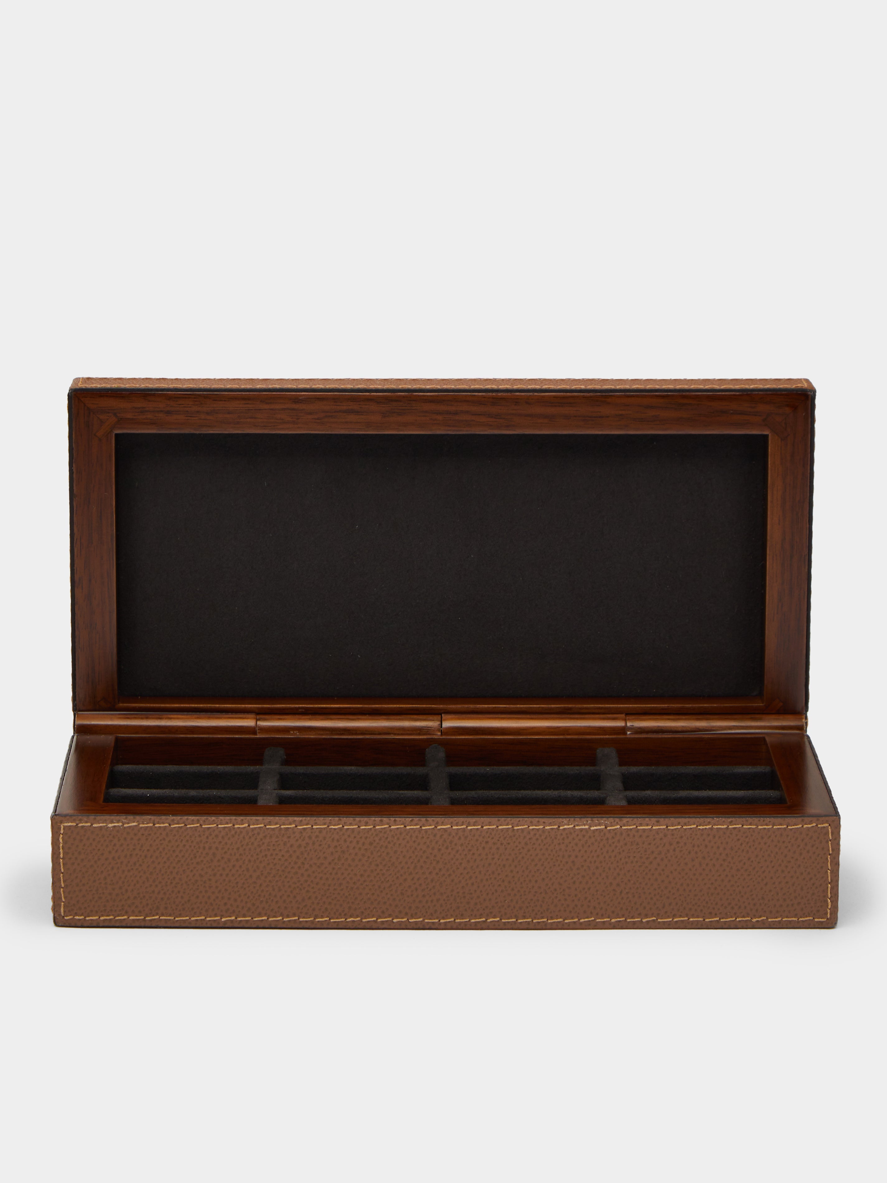 Jeff Leather Cufflinks Box