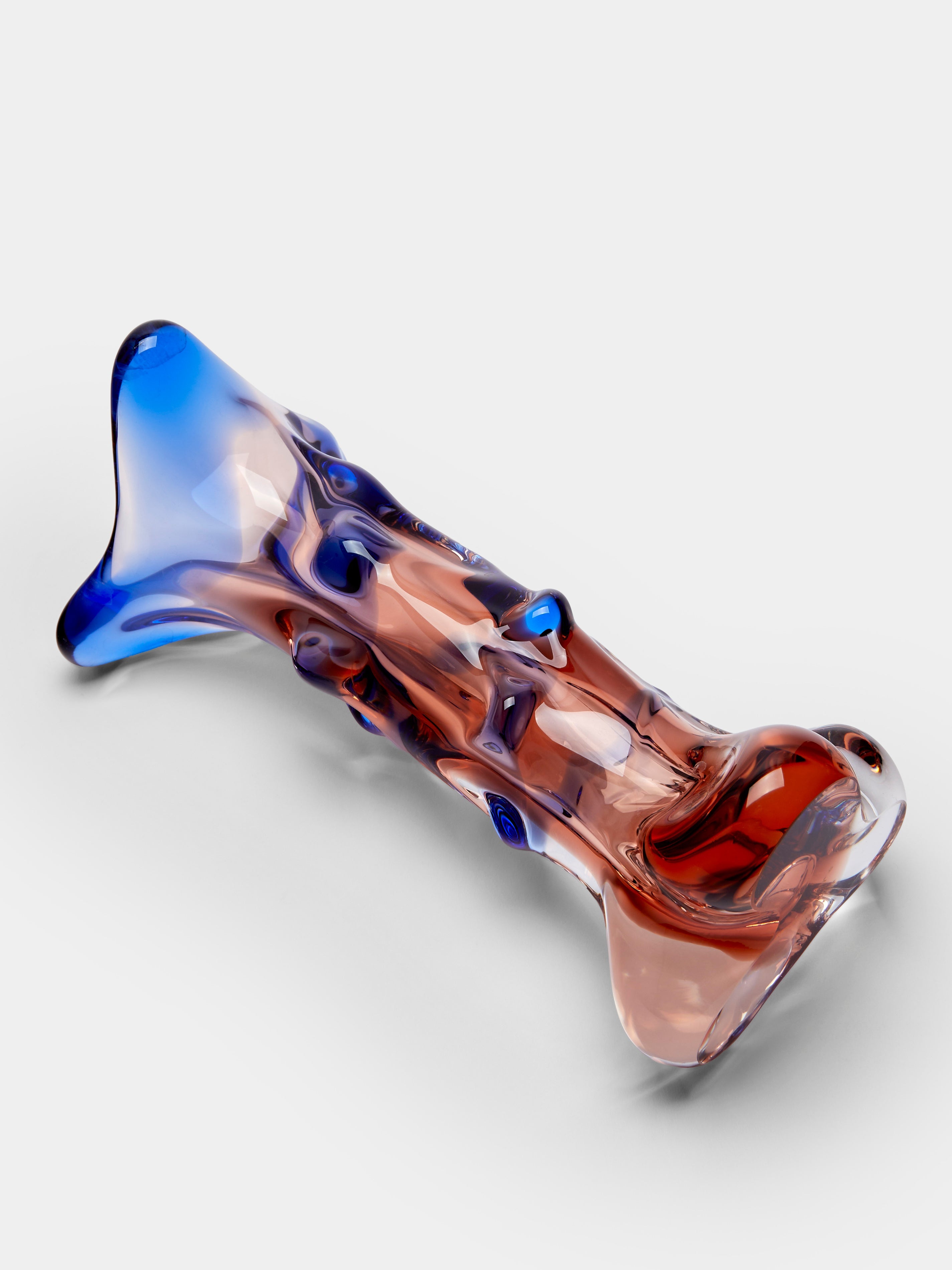 Mid-Century Glass Vase (12in/30cm)