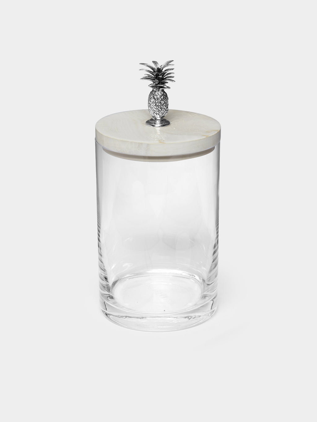 Pineapple Silver-Plated, Shell and Glass Jar