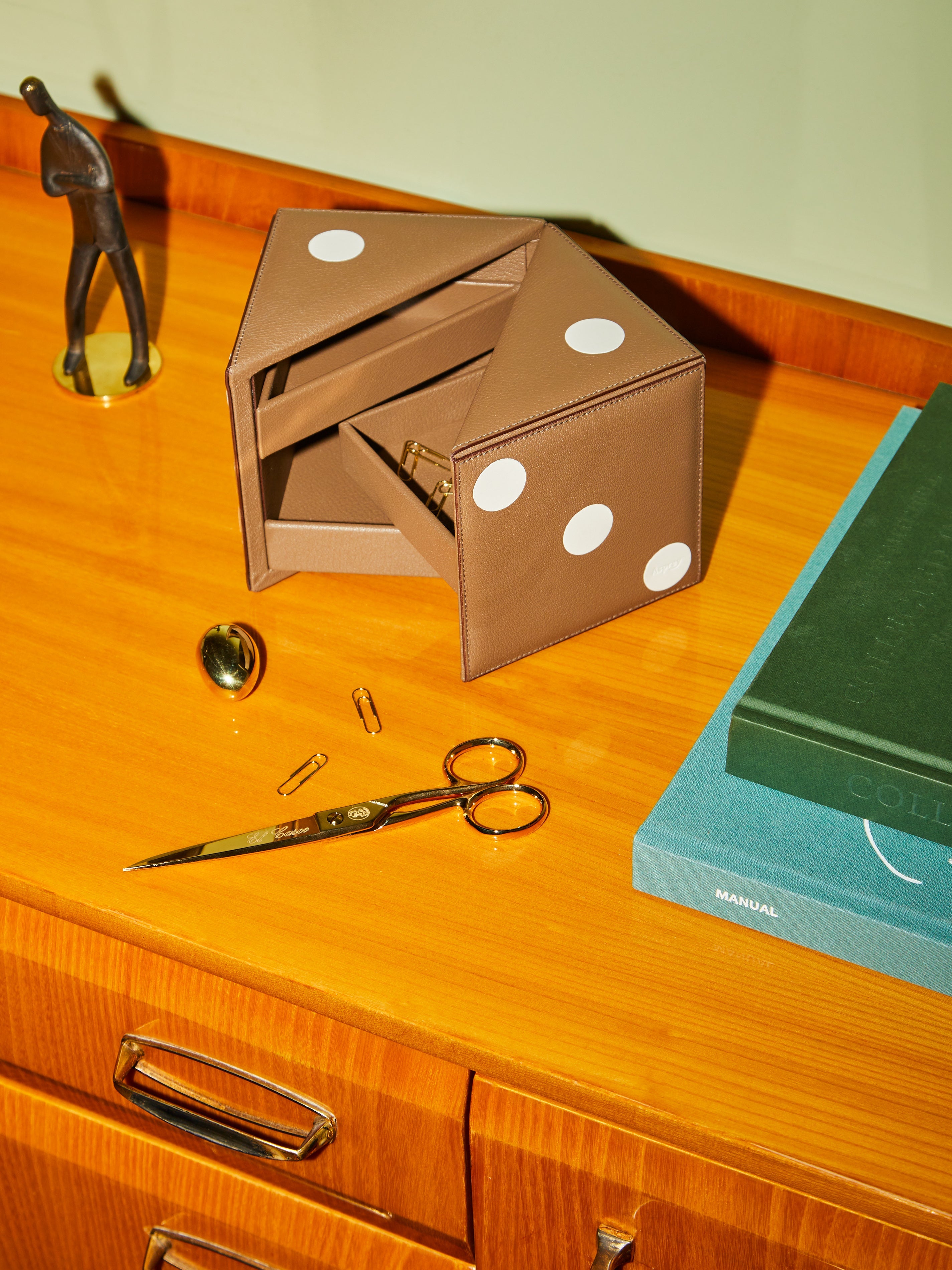 Leather Dice Cube Box