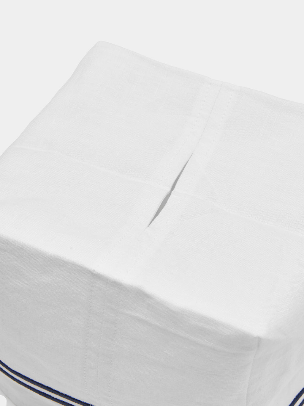 Antibes Embroidered Linen Rectangular Tissue Box