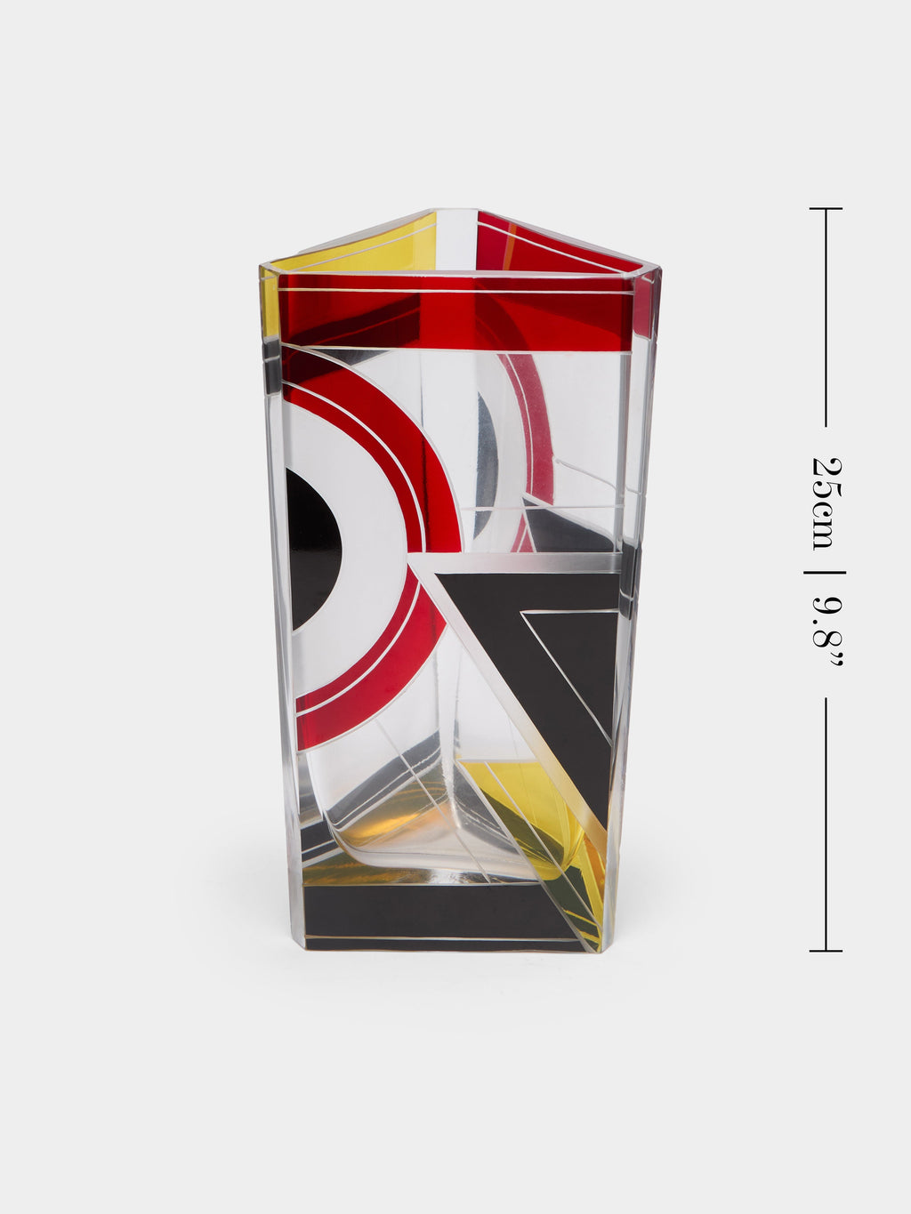 1930s Karl Palda Cut Crystal Vase (10in/25cm)