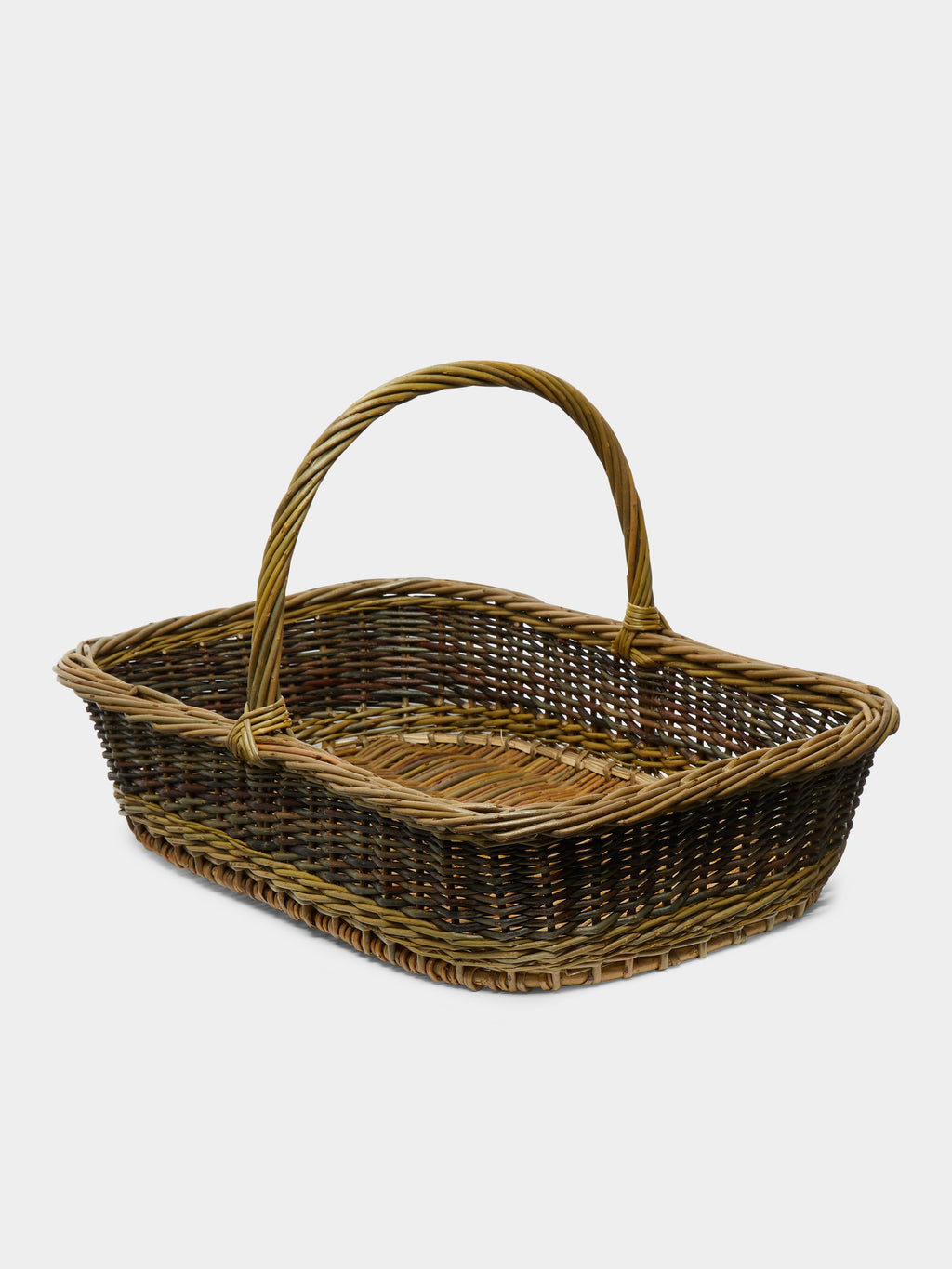 Handwoven Willow Rectangular Basket