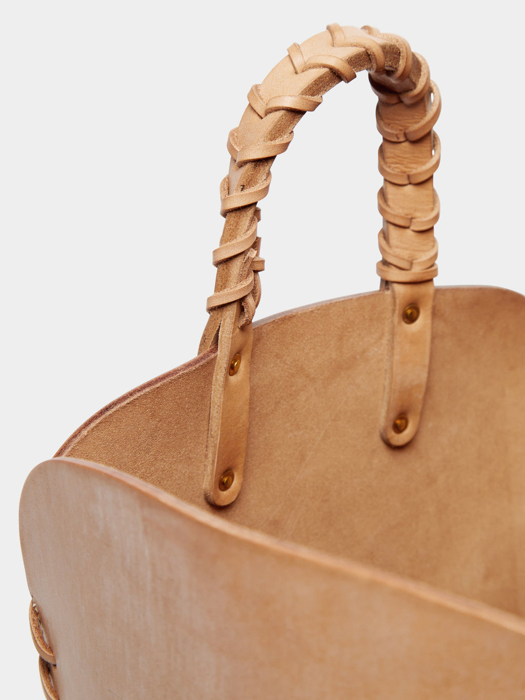 Woven Leather Basket