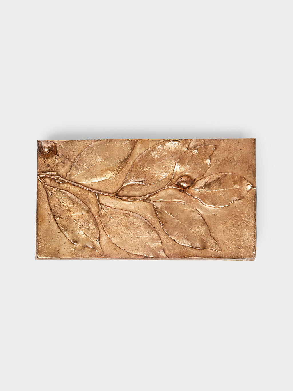 Foglie Hand-Cast Bronze Decorative Box