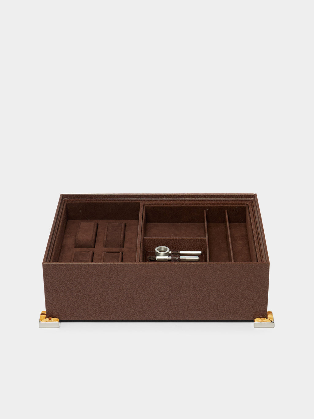 Bamboo Leather Jewelry and Watch Box