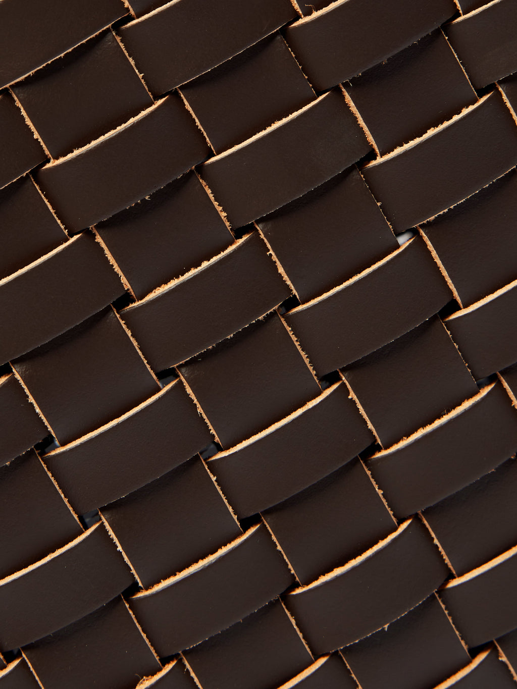 Woven Leather Wastepaper Basket