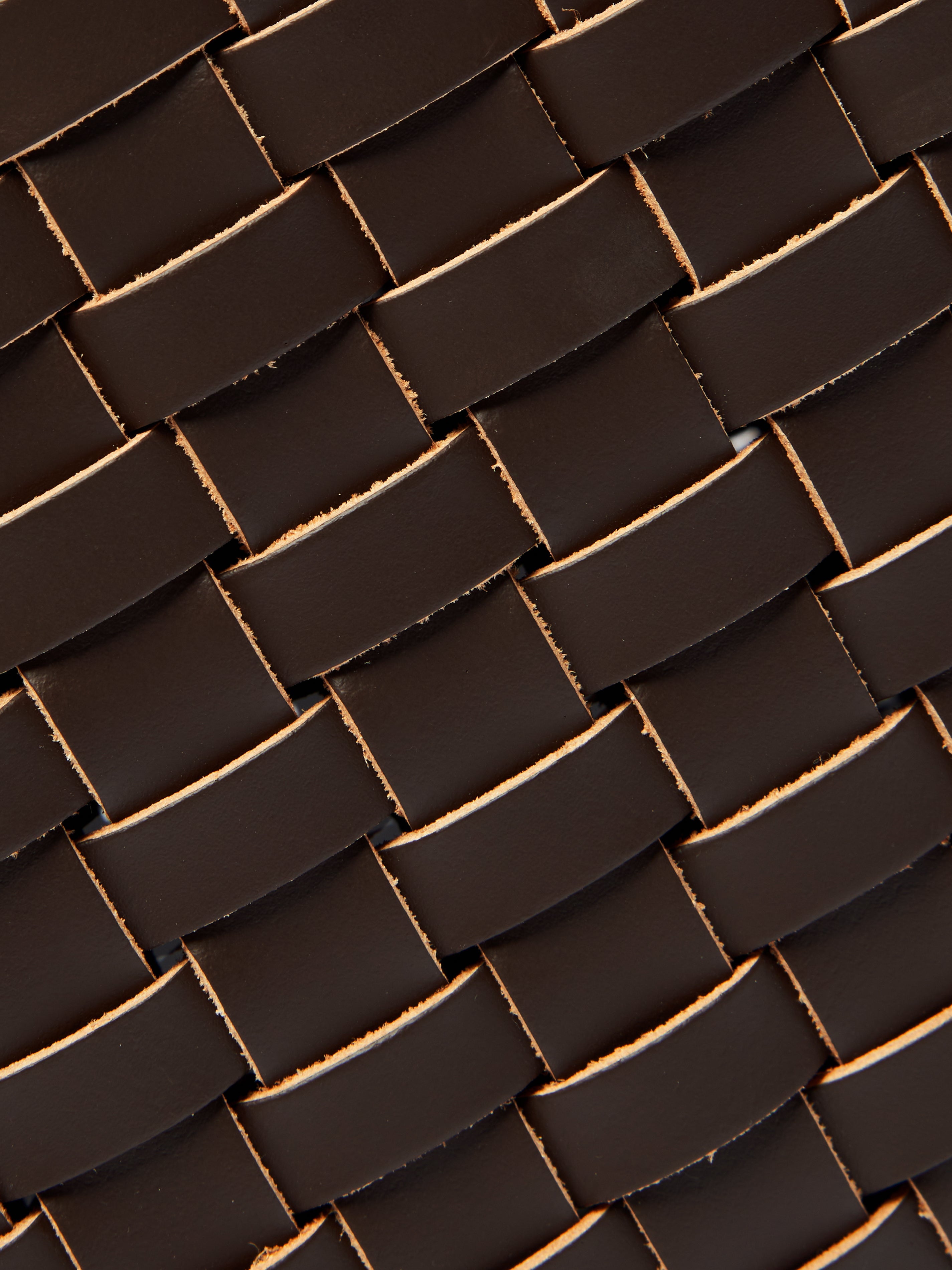 Woven Leather Wastepaper Basket