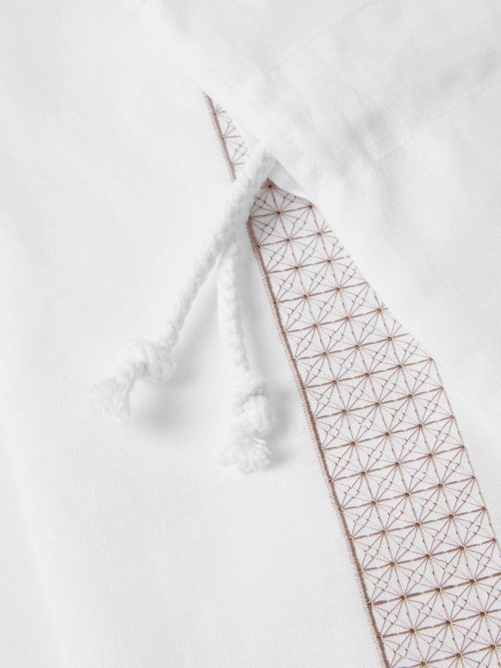 Marrakech Embroidered Linen Laundry Bag