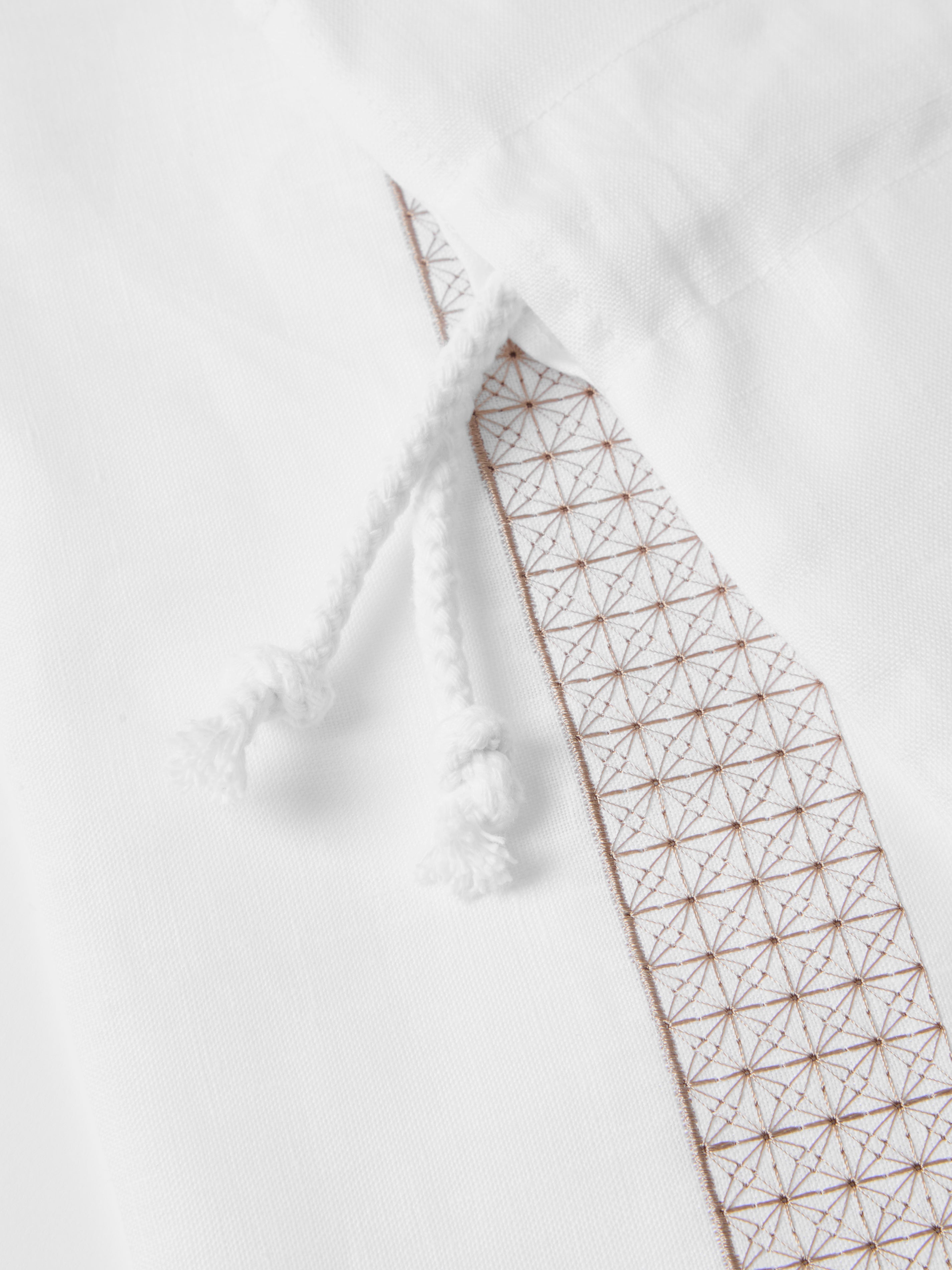 Marrakech Embroidered Linen Laundry Bag