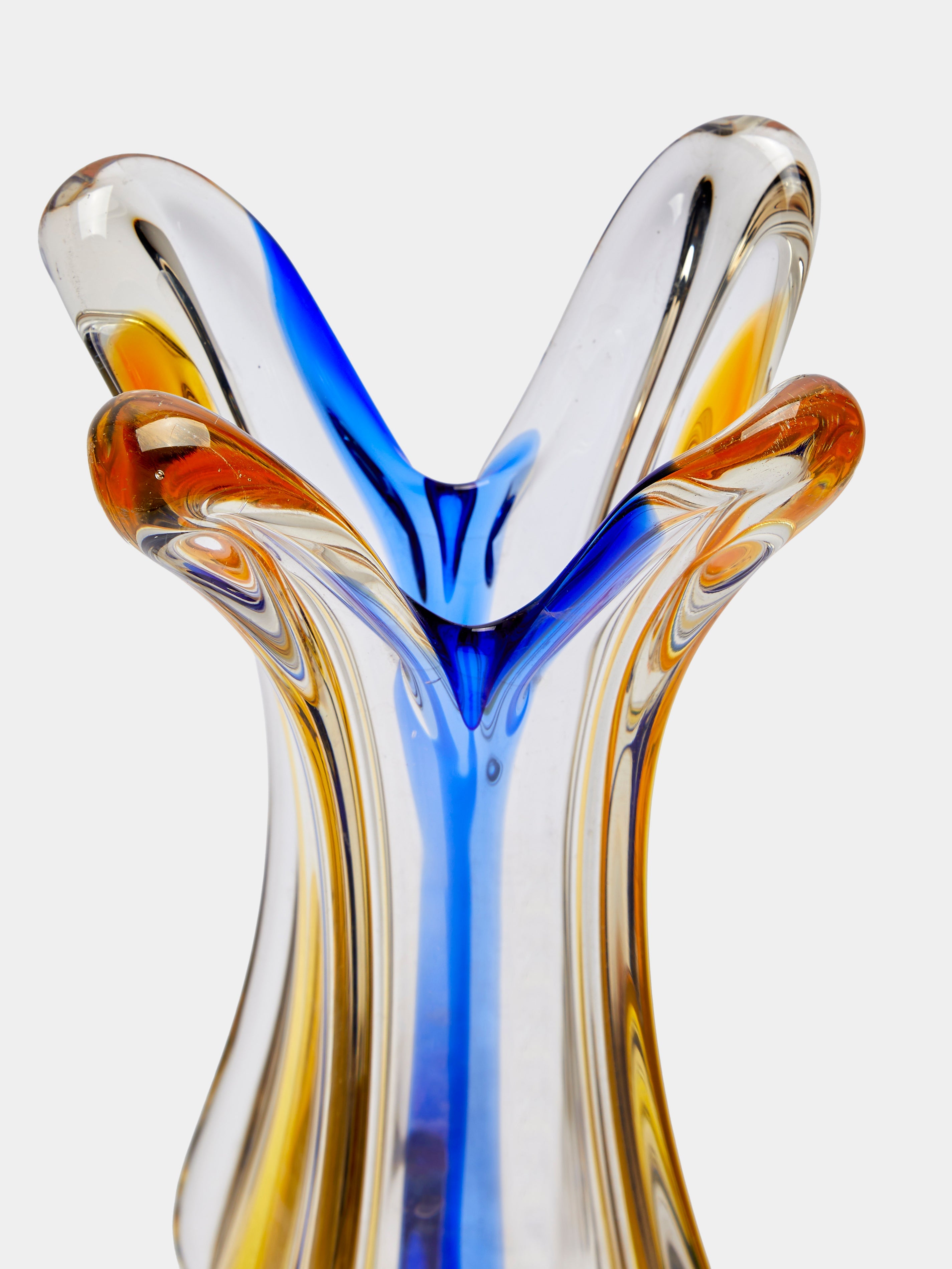 Mid-Century Glass Vase (12in/31cm)