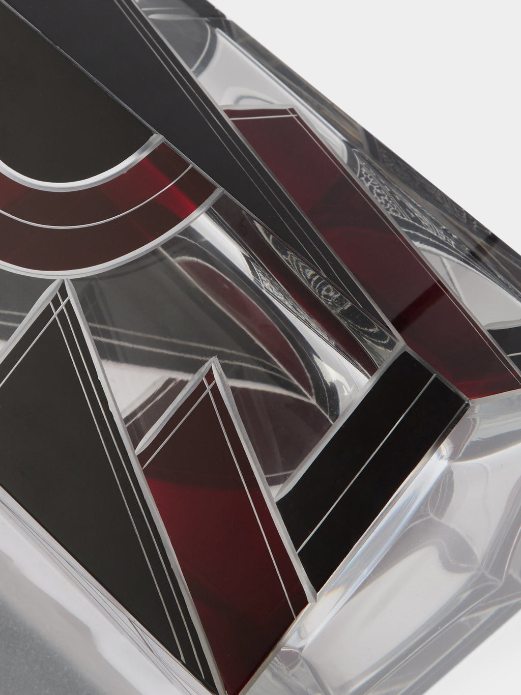 1930s Karl Palda Cut Crystal Vase (6.5in/17cm)