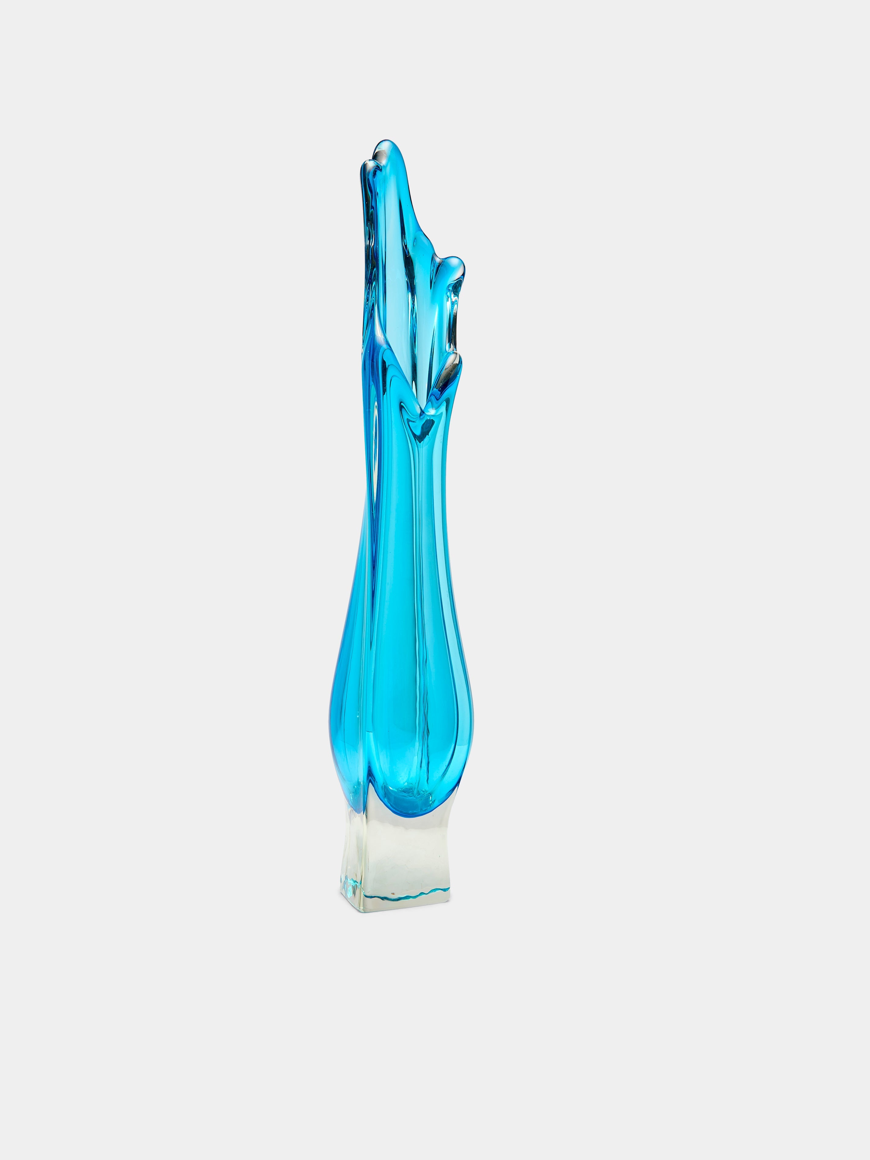 Mid-Century Daum Crystal Vase (18in/45.5cm)