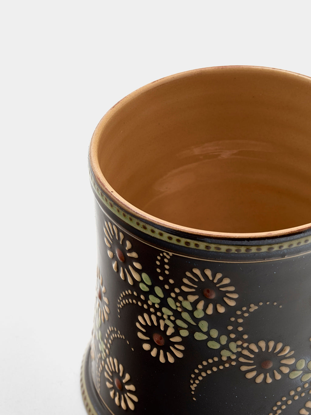 Flowers Hand-Painted Ceramic Small Lidded Jar