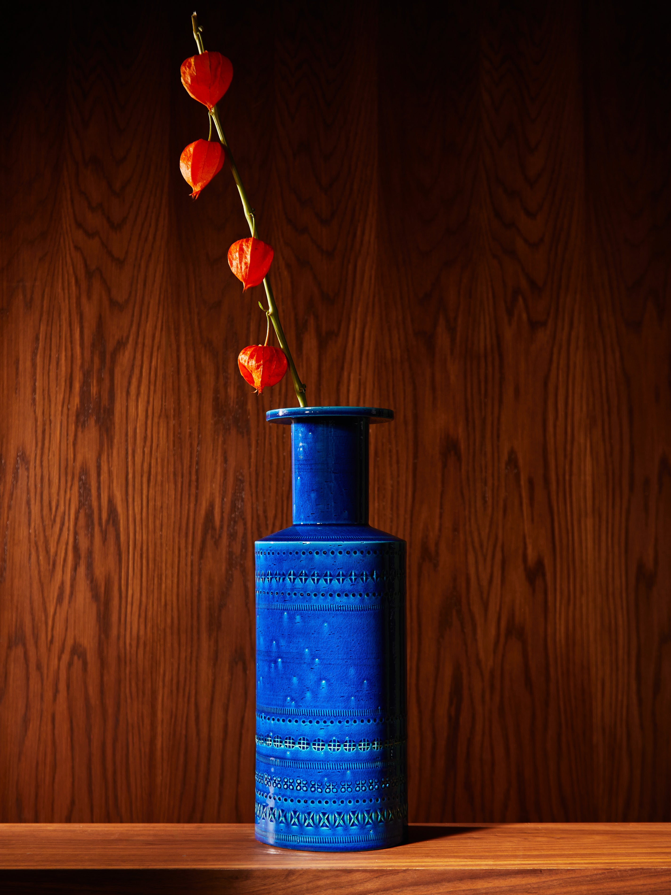 Rimini Blu Ceramic Vase (17in/43cm)