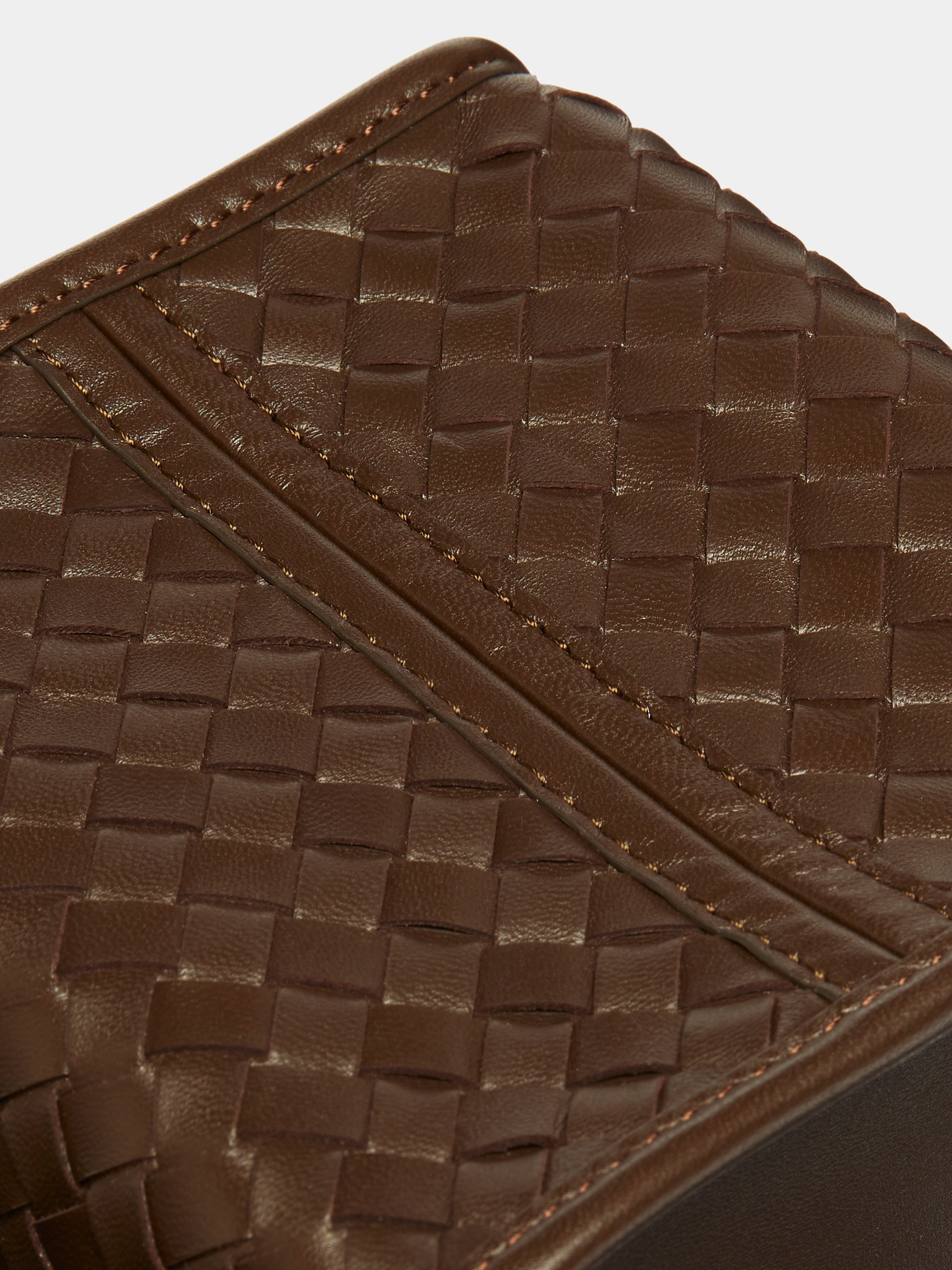 Woven Leather Tissue Box