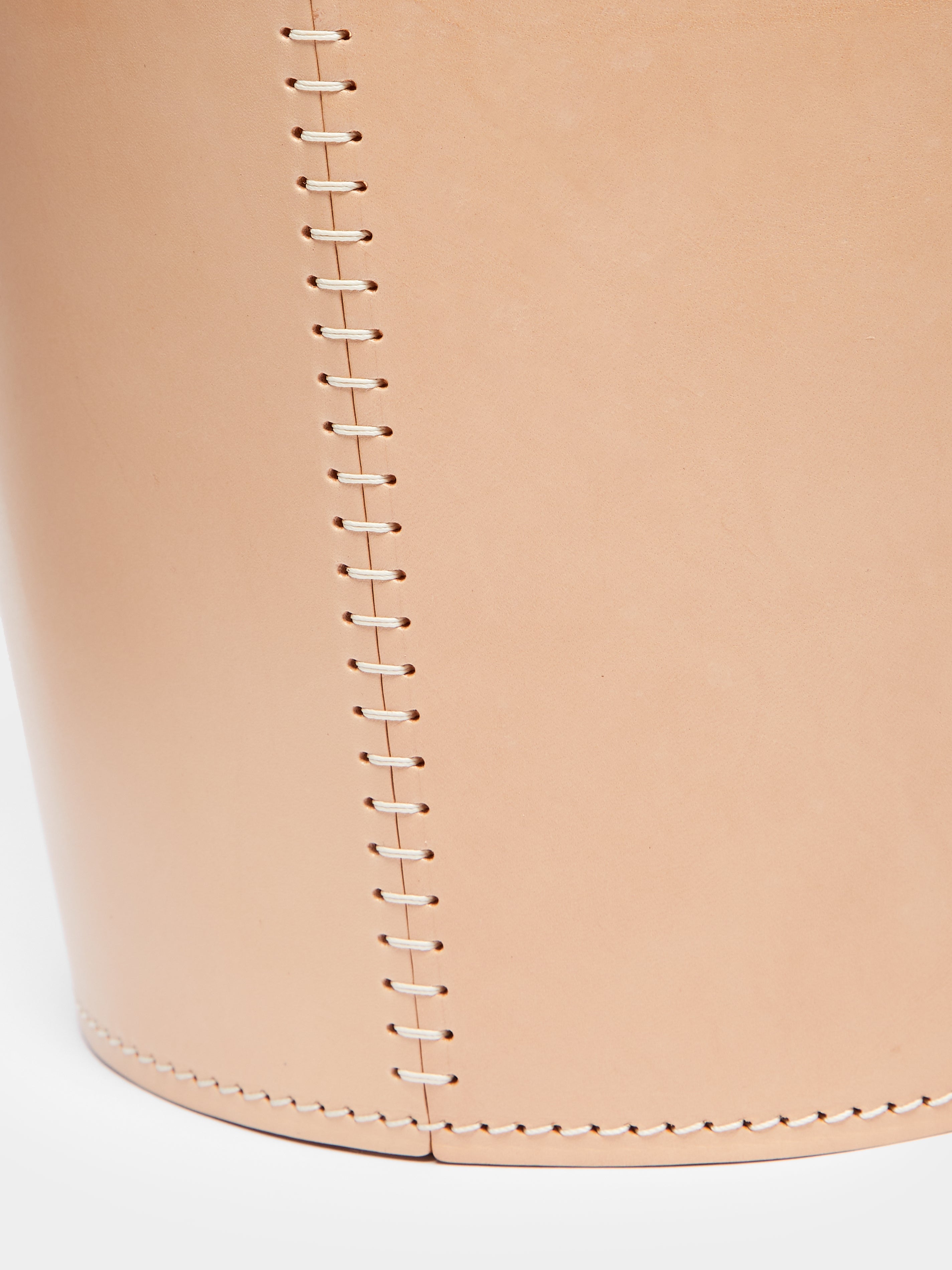 Eyelet Leather Wastepaper Bin