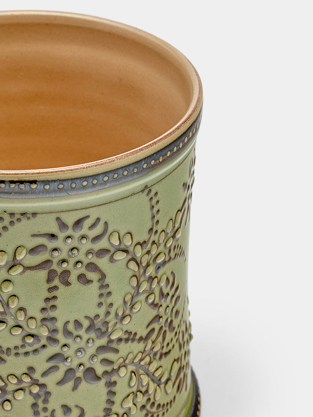 Flowers Hand-Painted Ceramic Small Lidded Jar