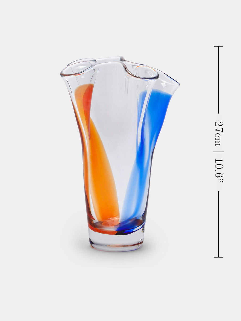 Mid-Century Glass Vase (10.5in/27cm)