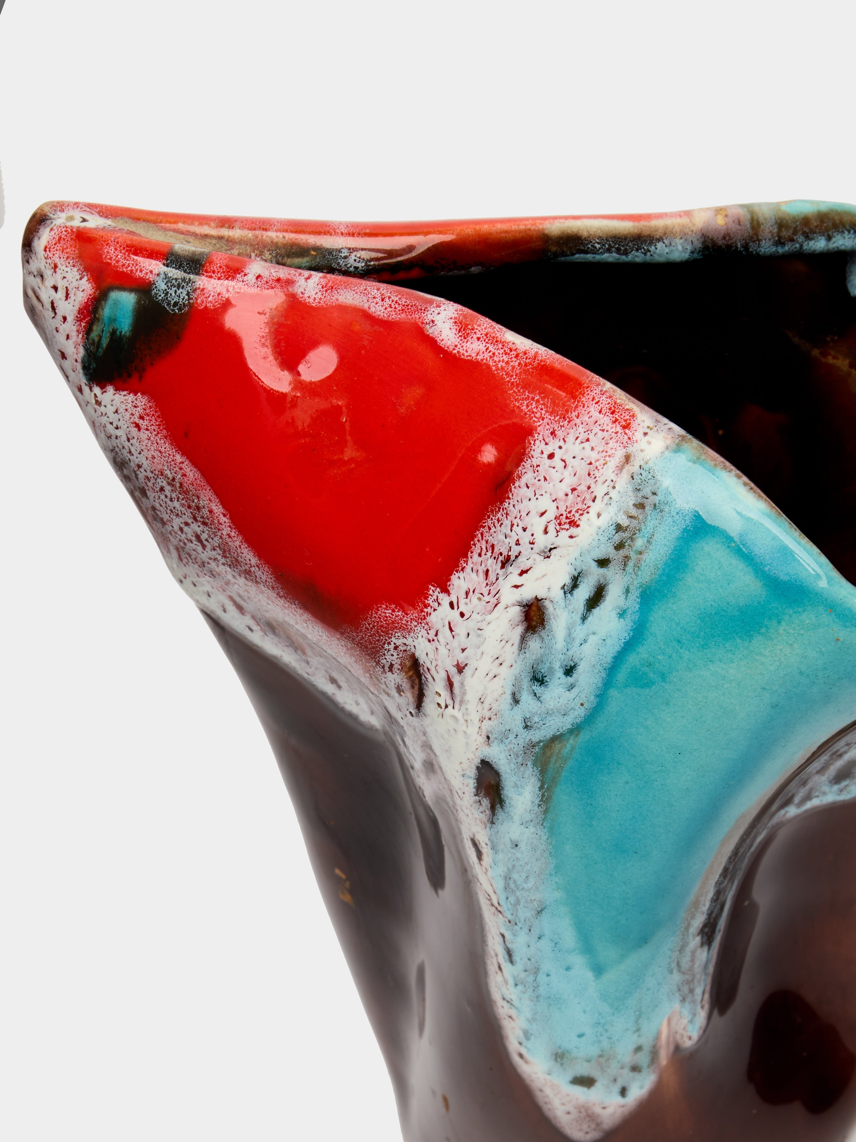 1950s Vallauris Ceramic Vase (8in/21cm)