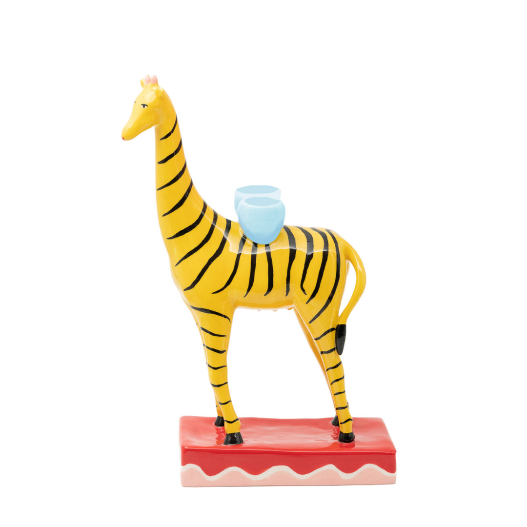 LAETITIA ROUGET Sophie stripes Giraffe Candleholder