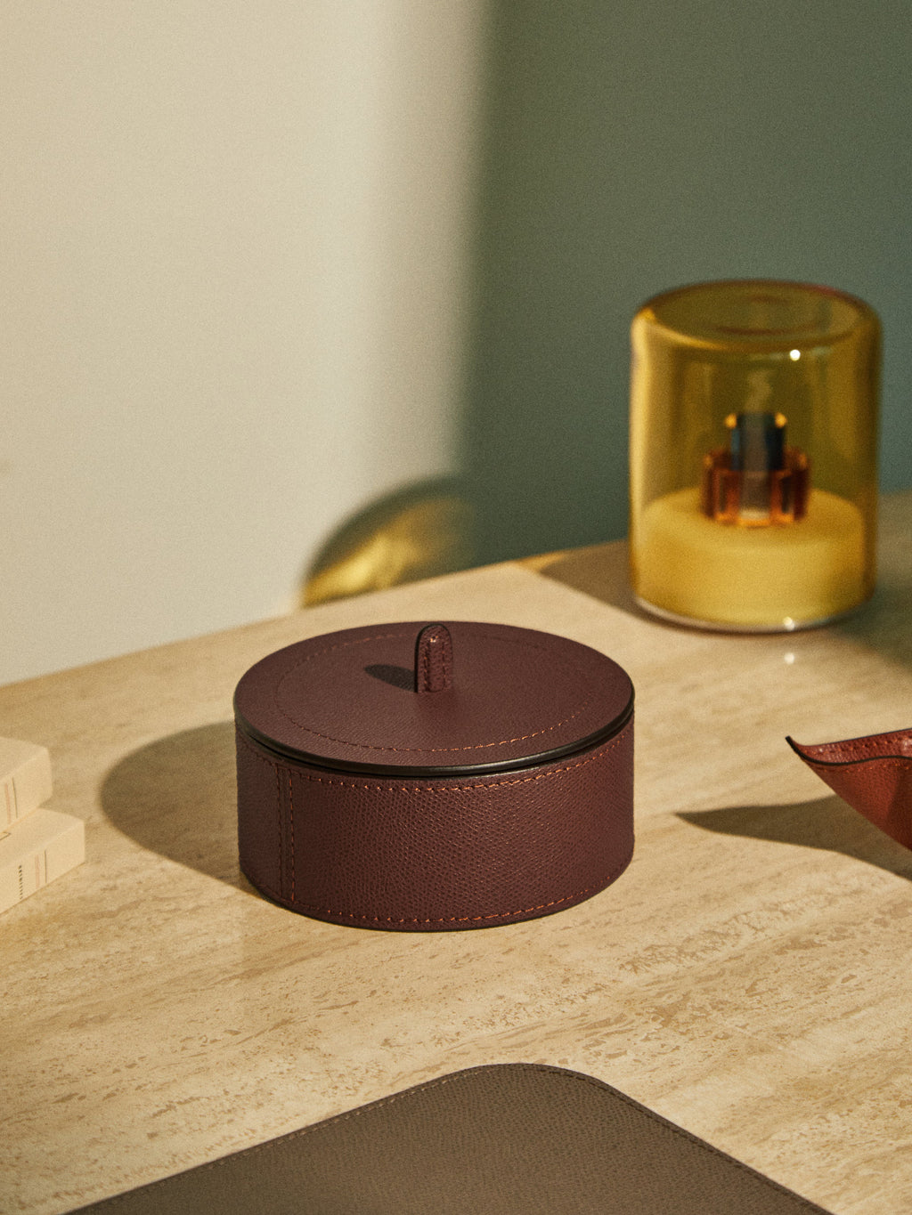 Harris Leather Medium Trinket Box