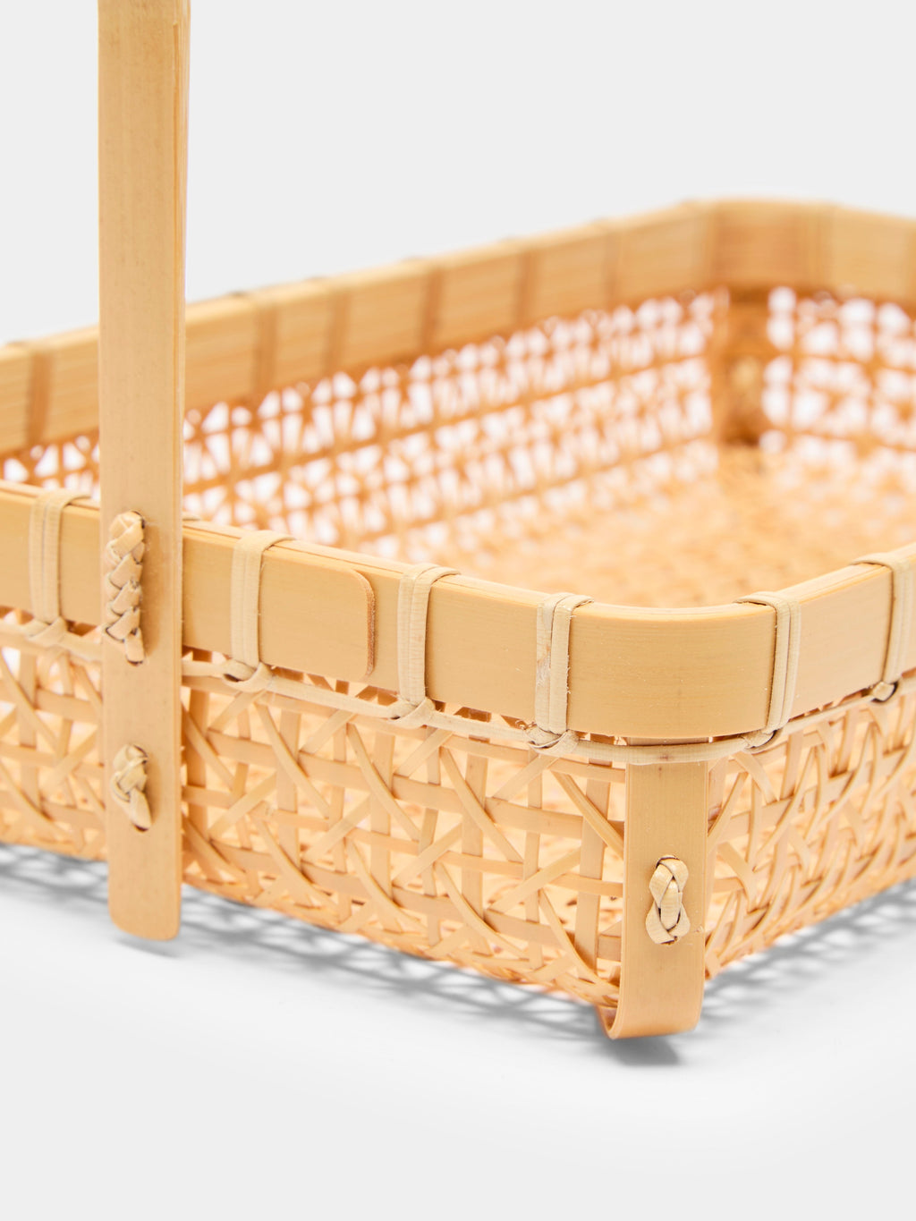 Handwoven Bamboo Basket with Handles