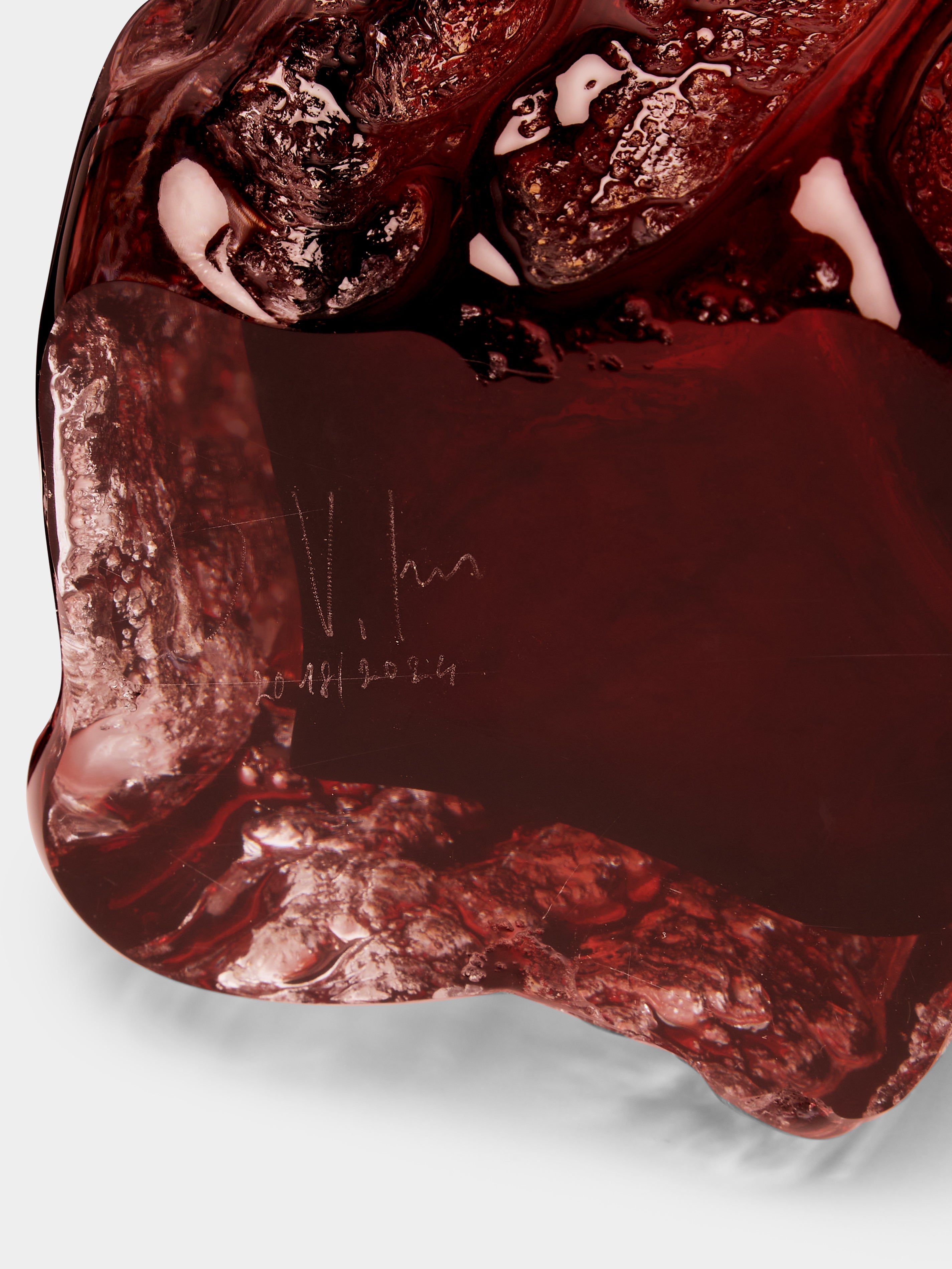 Bark Hand-Blown Glass Vase (25in/63cm)