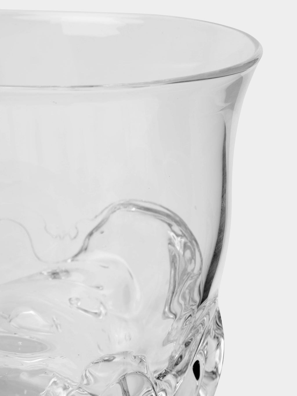 Hand-Blown Glass Footed Vase (12in/31cm)