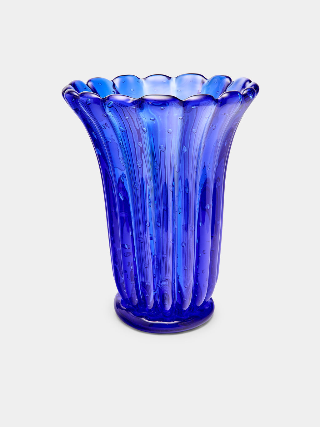 1960s Ercole Barovier Bullicante Murano Glass Vase (13.5in/34cm)