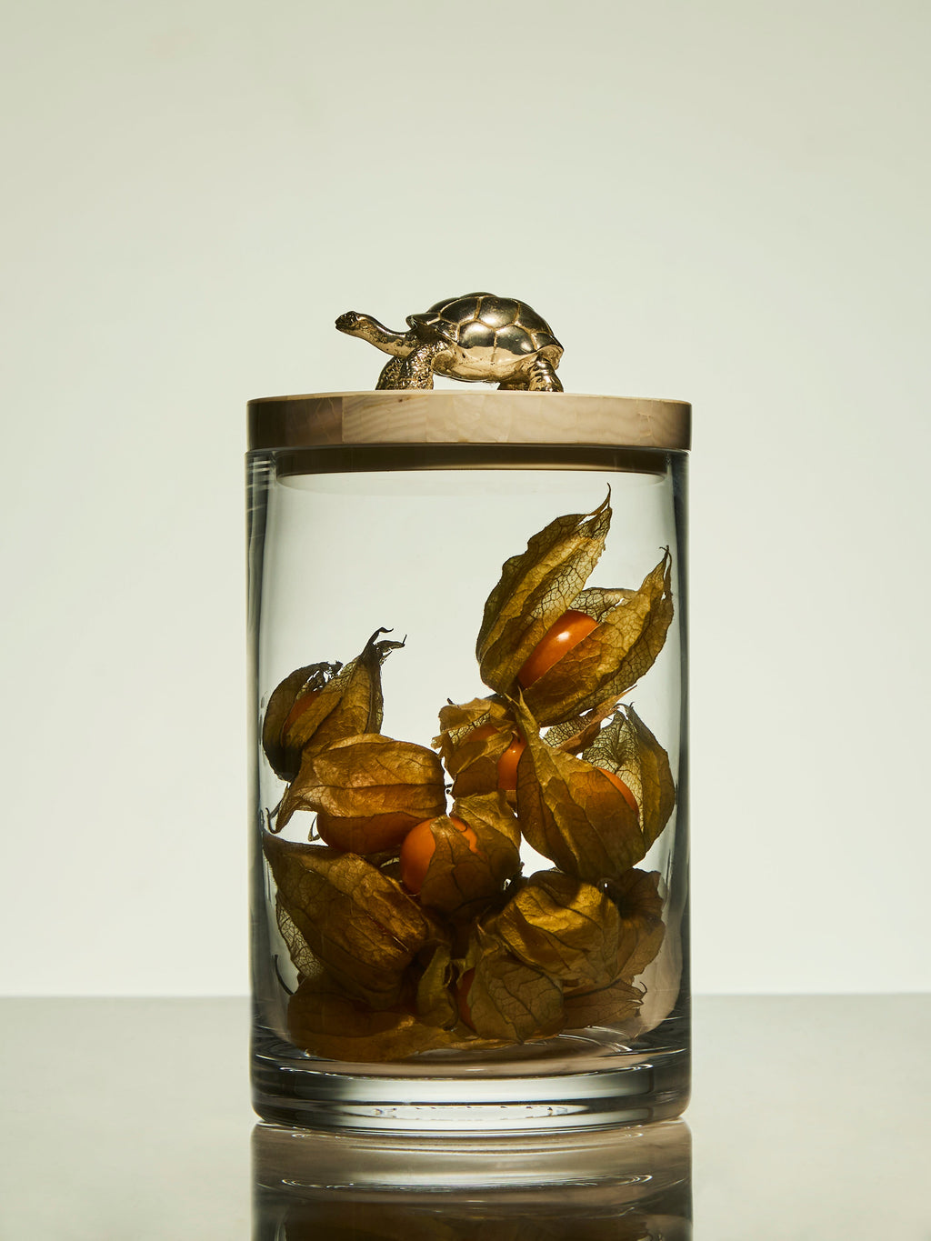 Turtle Silver-Plated, Shell and Glass Jar