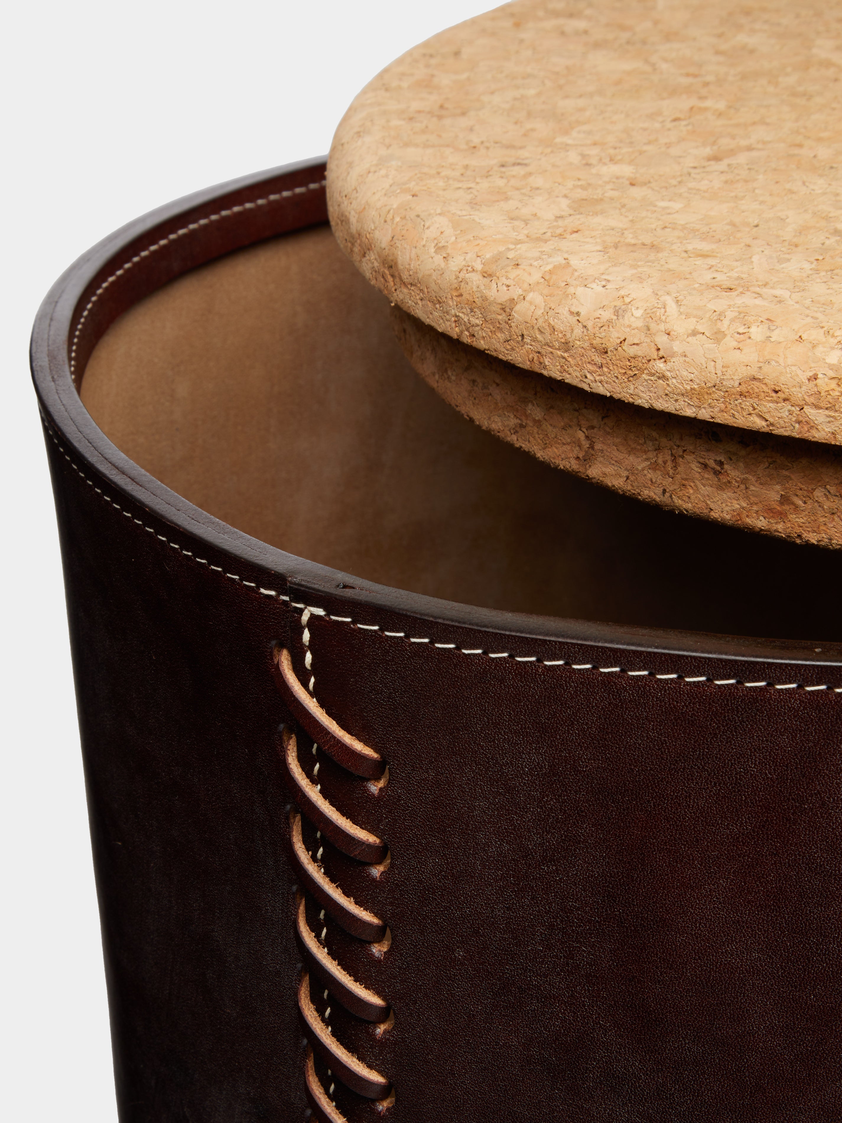 Pithos Leather Laundry Basket