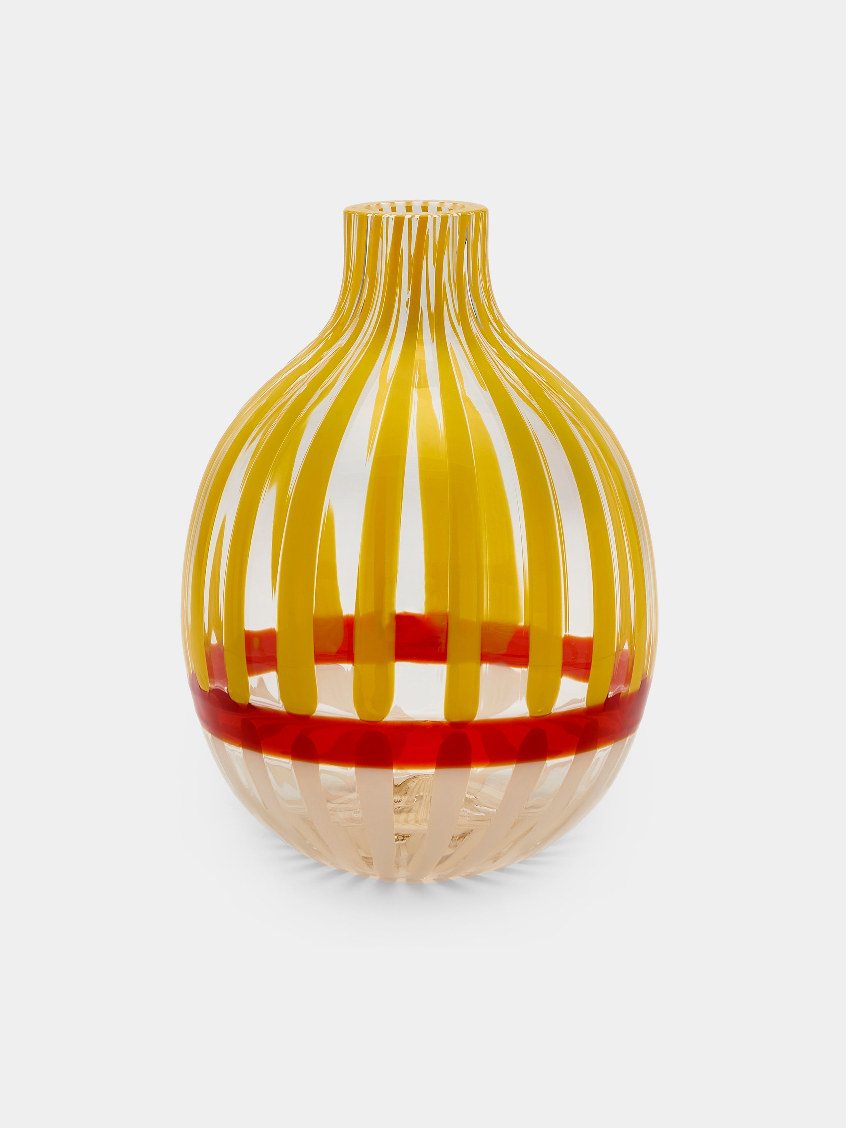 Hand-Blown Murano Glass Bud Vase (7in/18cm)
