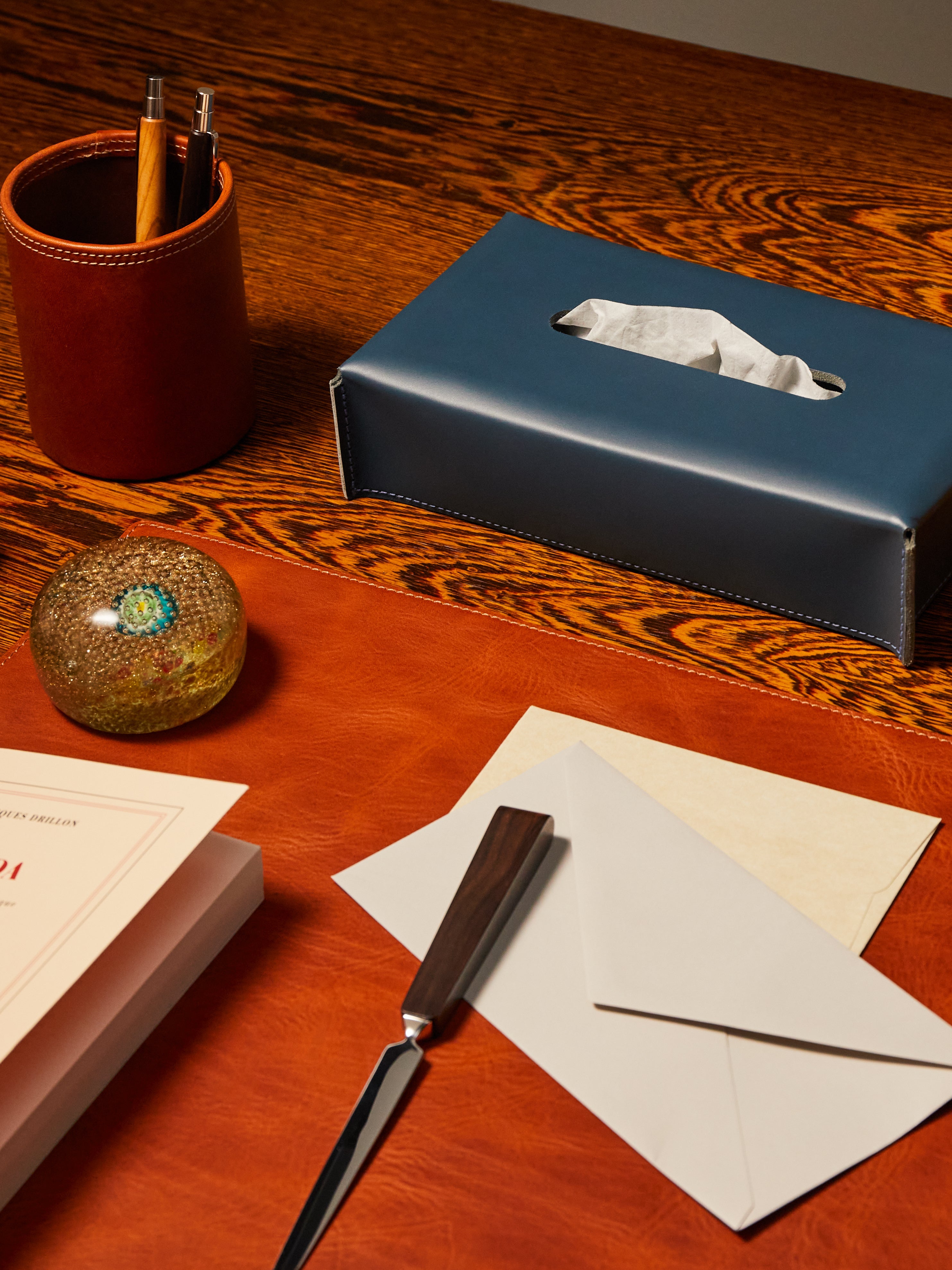 Amsterdam Leather Tissue Box