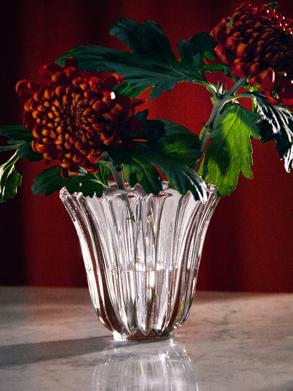 1930s Daum Crystal Vase (8in/20cm)