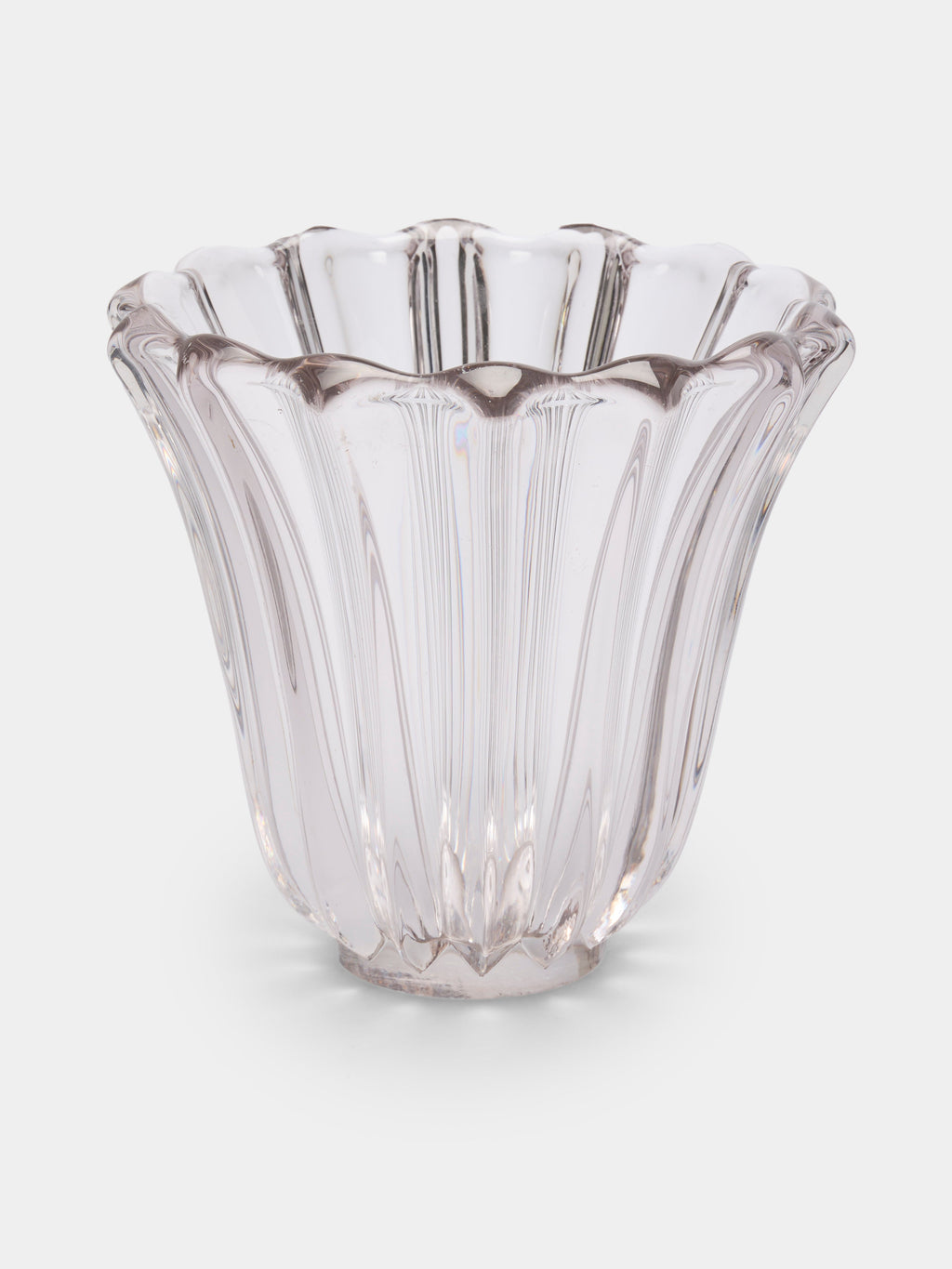 1930s Daum Crystal Vase (8in/20cm)