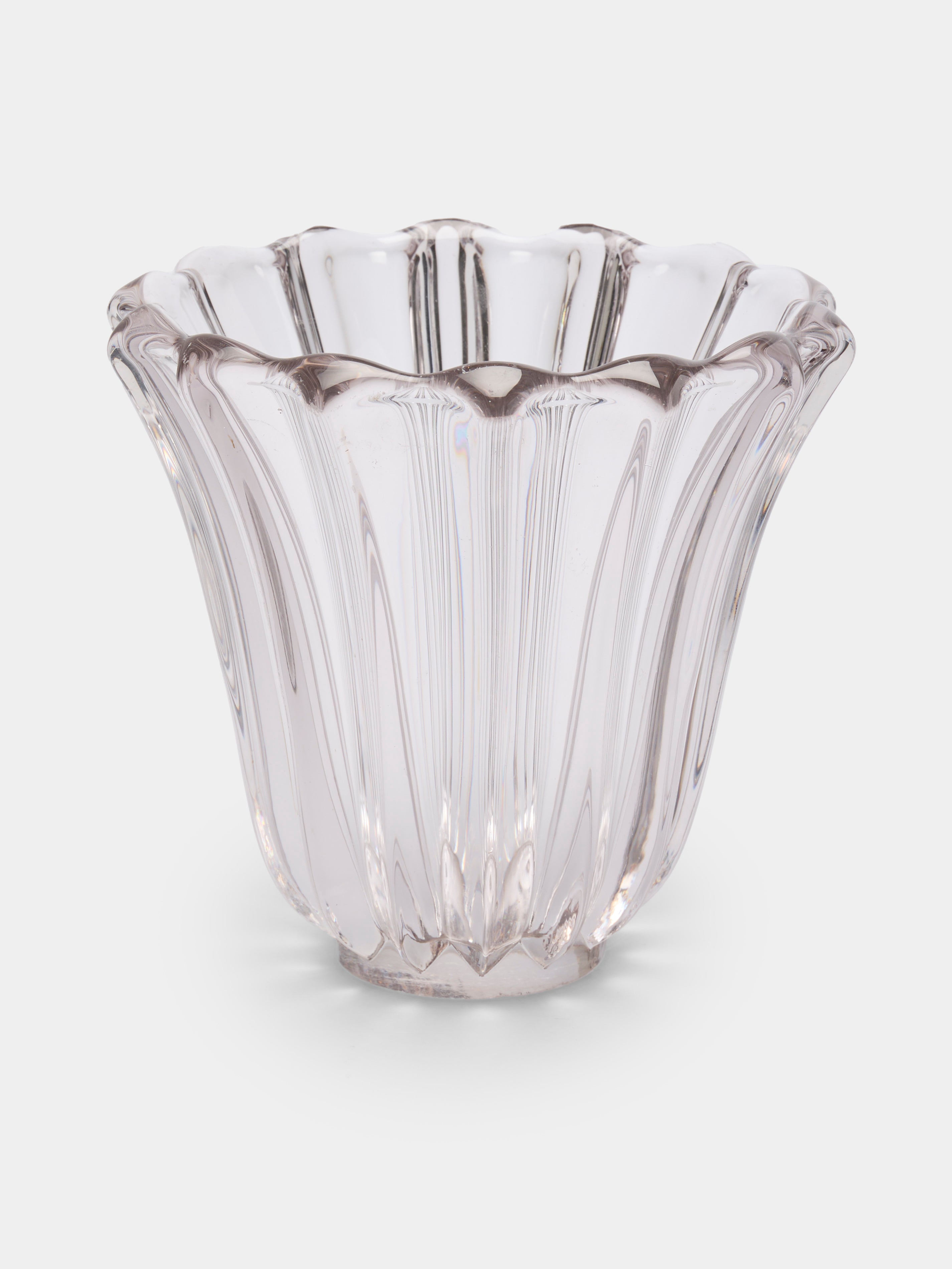 1930s Daum Crystal Vase (8in/20cm)