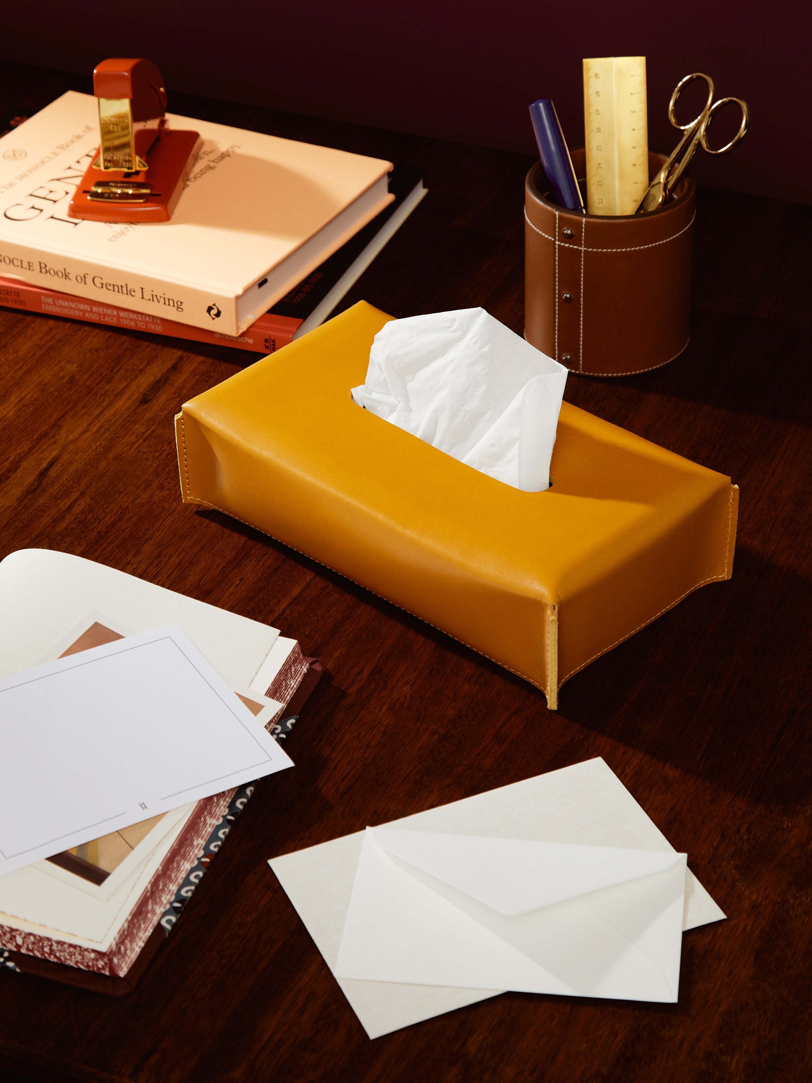 Amsterdam Leather Tissue Box