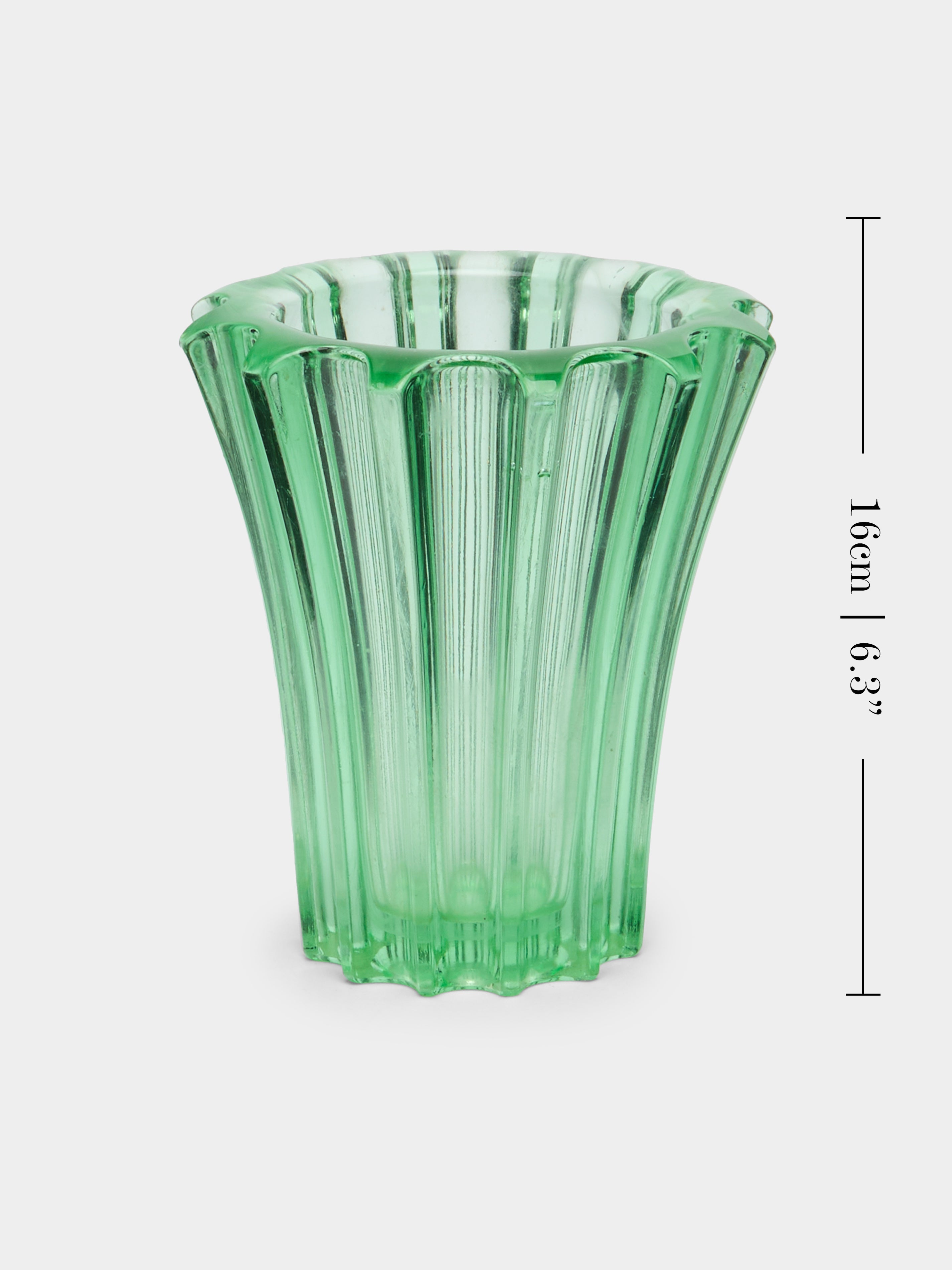 1940s Pierre d'Avesn Crystal Vase (6in/16cm)