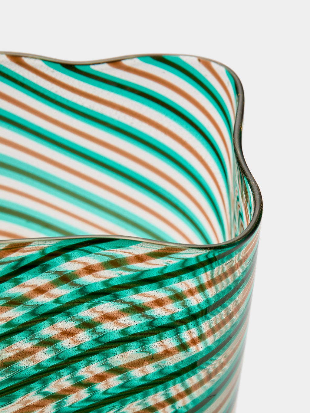 1960s Ercole Barovier Spira Aurata Murano Glass Vase (2.5in/6cm)