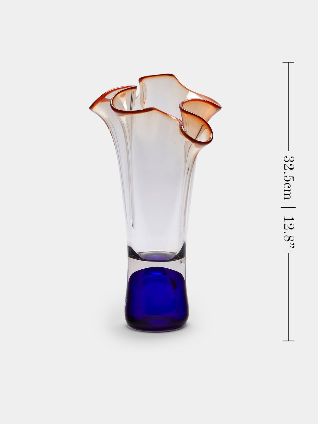 Mid-Century Glass Vase (12.5in/32.5cm)