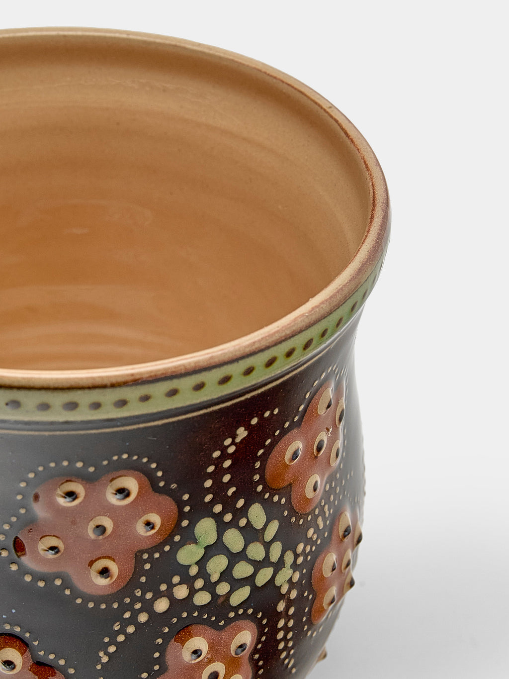 Flowers Hand-Painted Ceramic Mini Lidded Pot