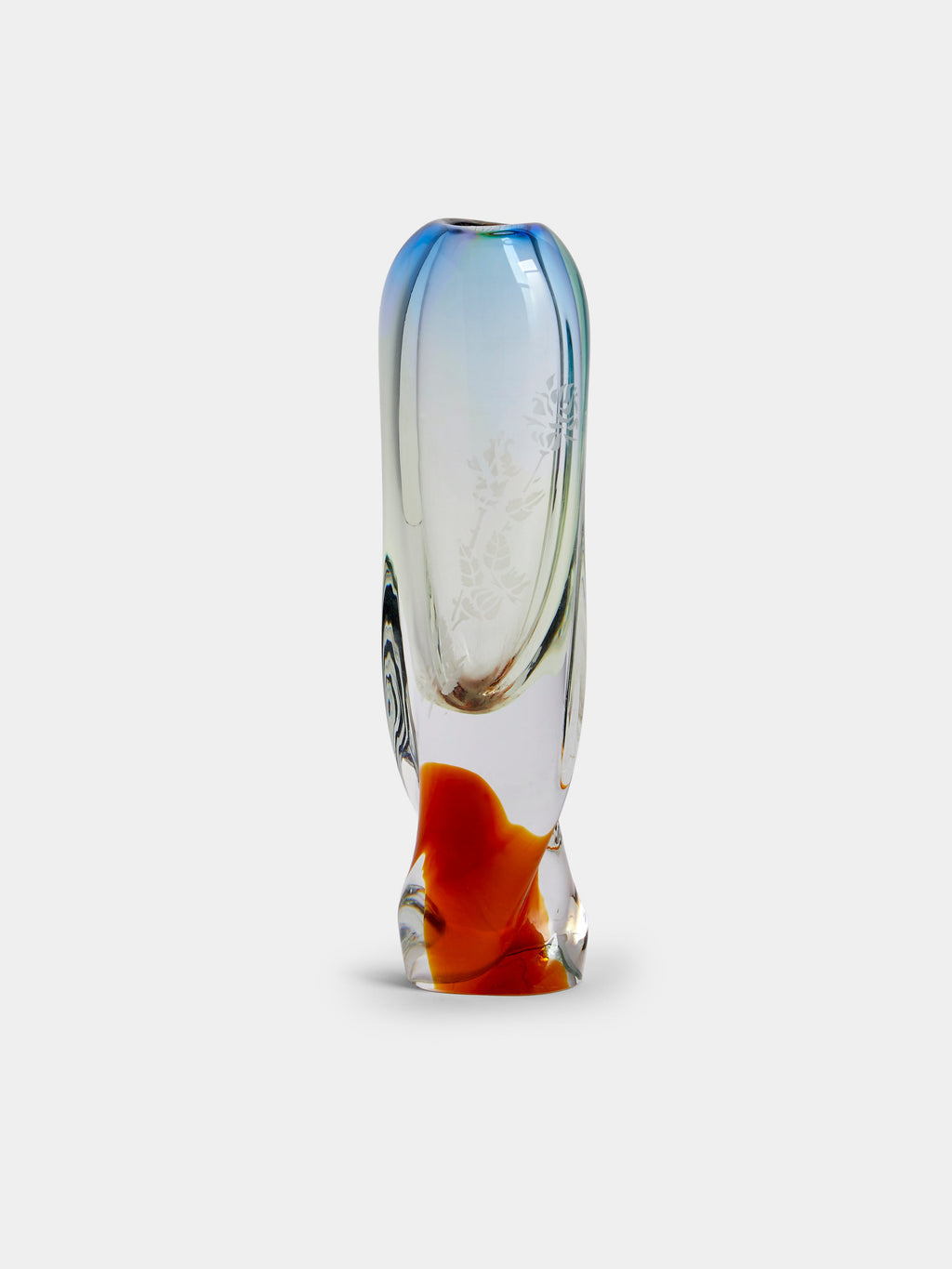 Mid-Century Glass Vase (10in/26cm)