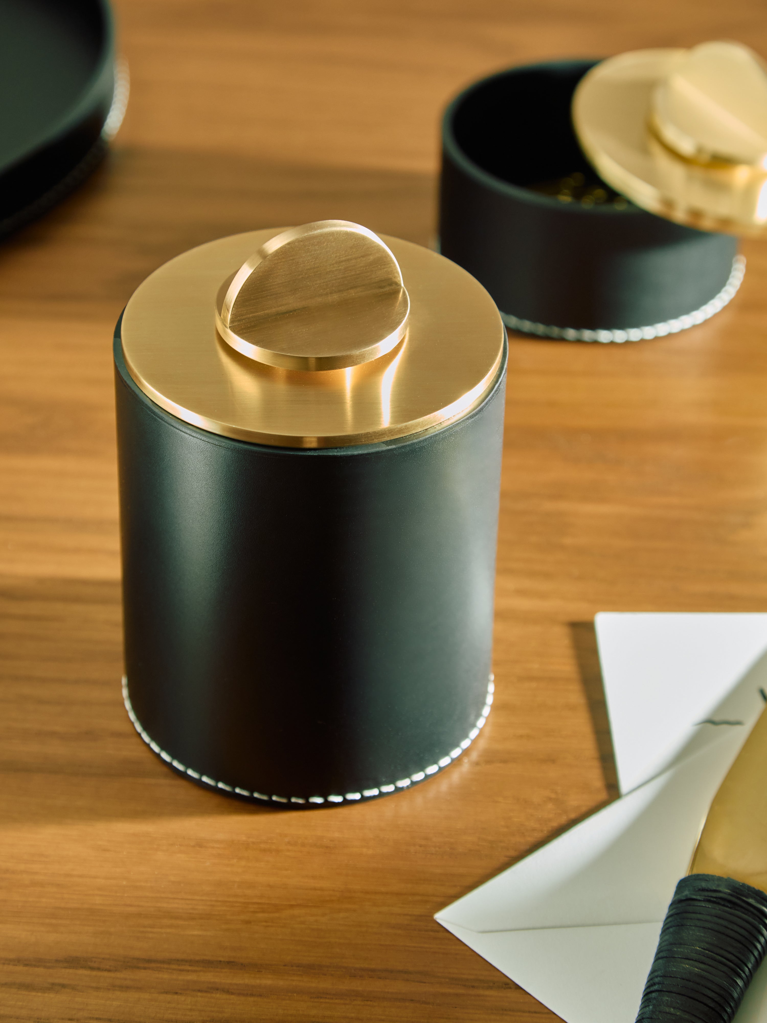 Julie Leather and Brass Extra Large Box