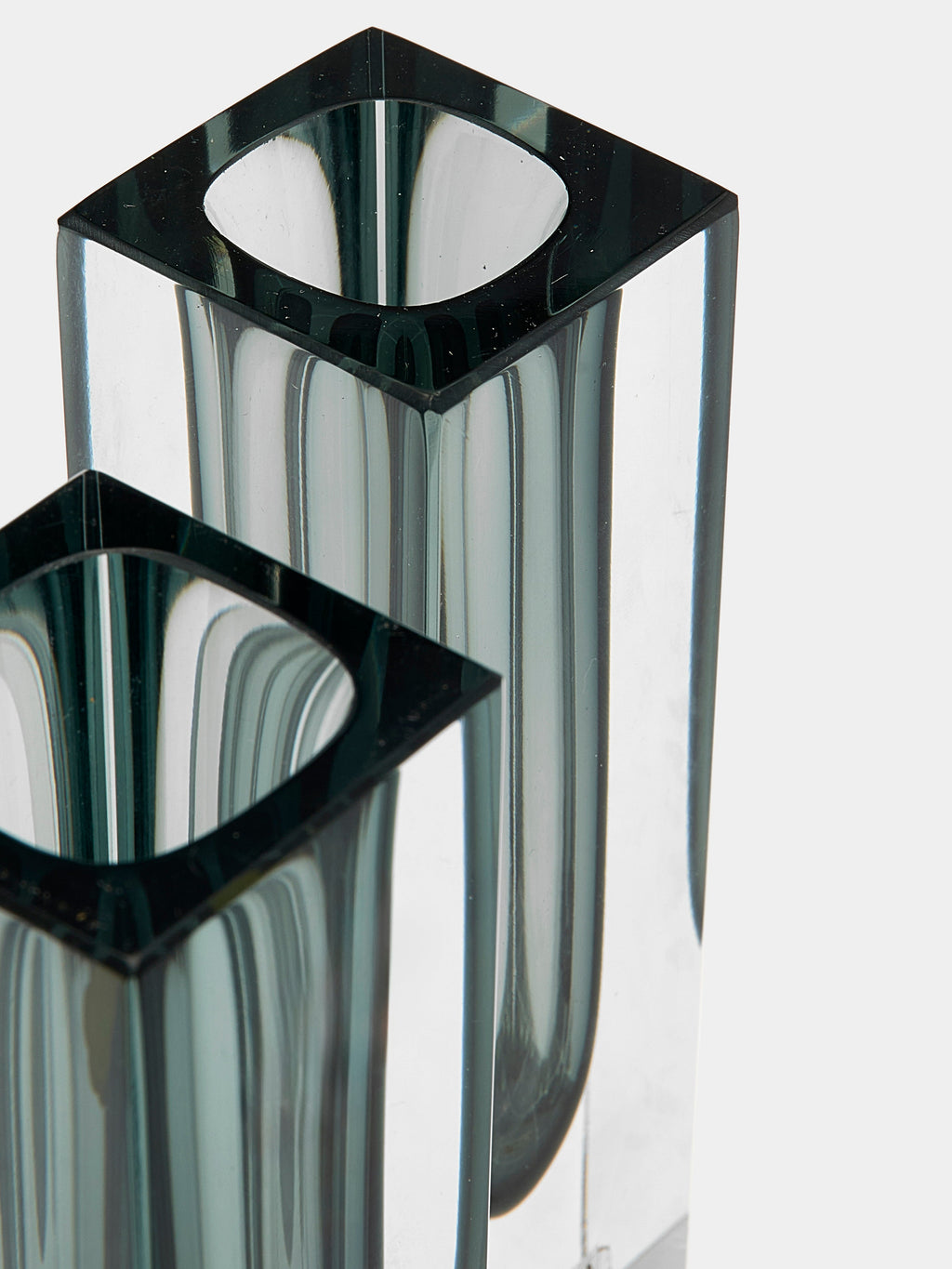 1970s Sommerso Murano Glass Bud Vases – 4in/10cm (Set of 2)