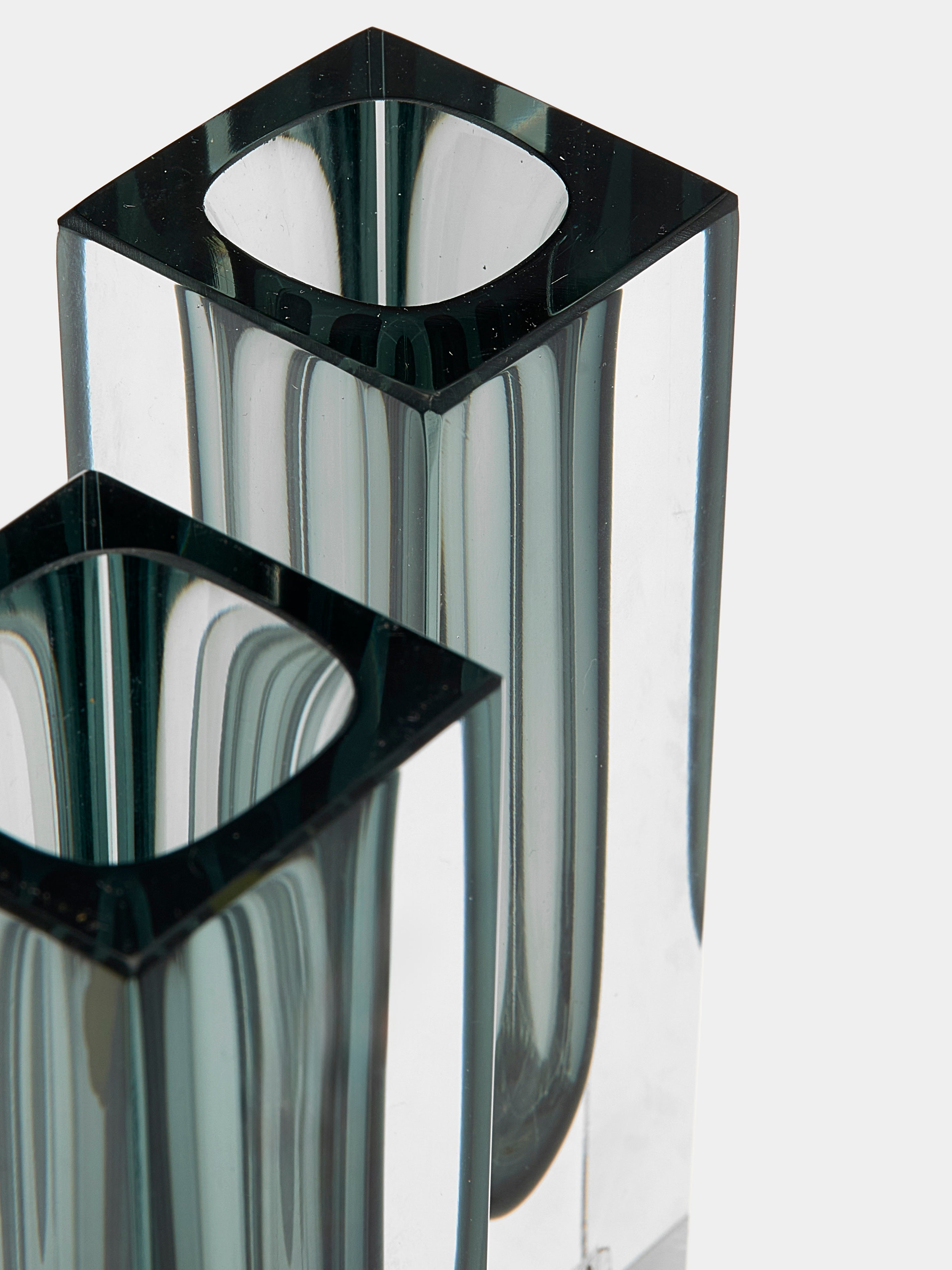 1970s Sommerso Murano Glass Bud Vases – 4in/10cm (Set of 2)