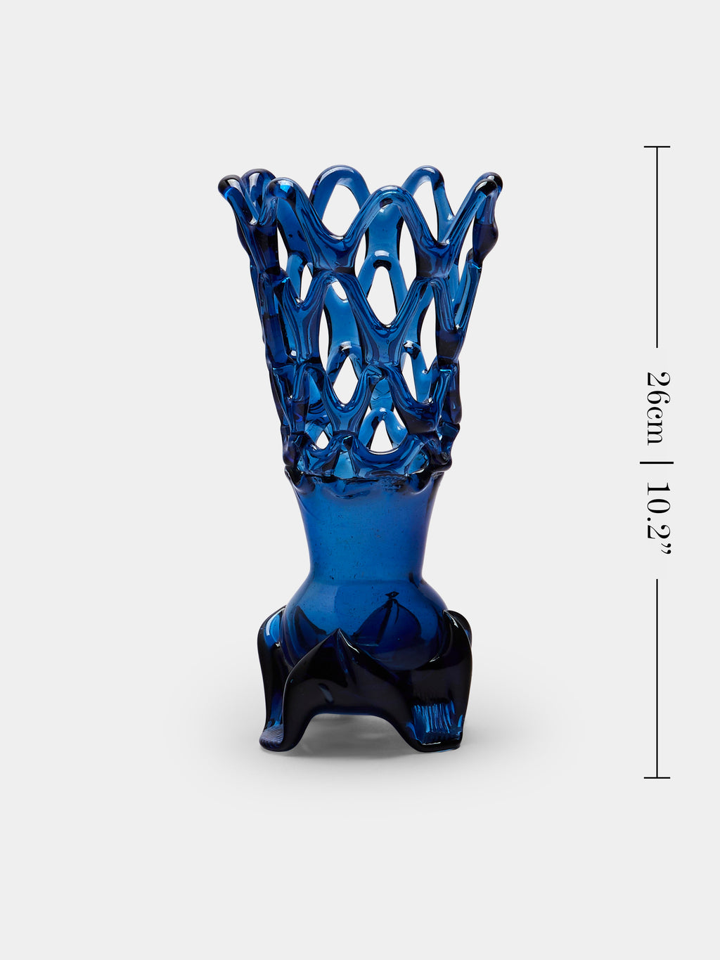 Mid-Century Glass Vase (10in/26cm)