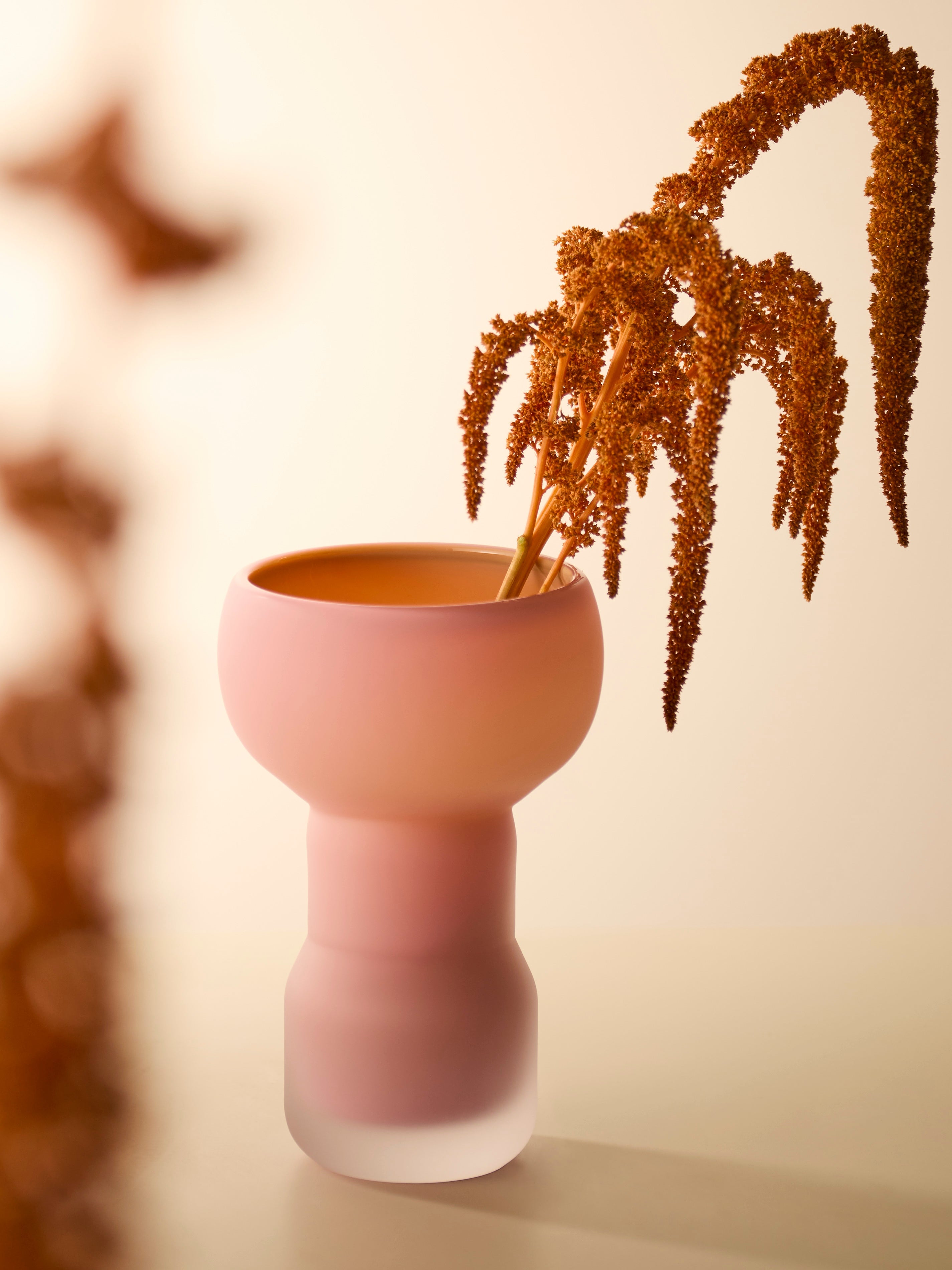 Fungus Hand-Blown Glass Vase (9.5in/24cm)