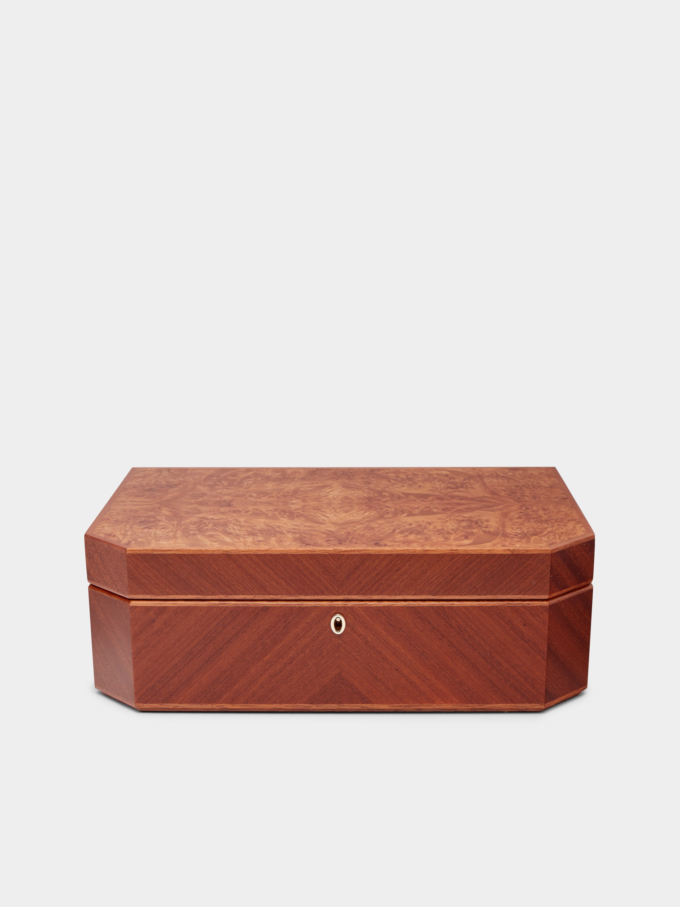 Mahogany Gold-Plated Jewelry Box